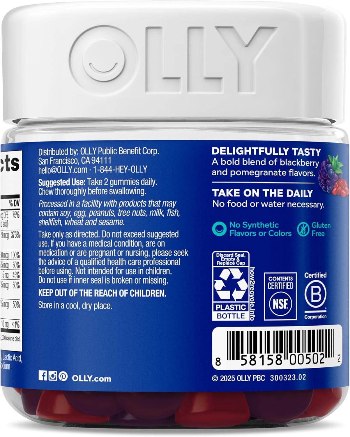 OLLY Men's Multivitamin Gummy, Supports Overall Wellness,* - 90 Count