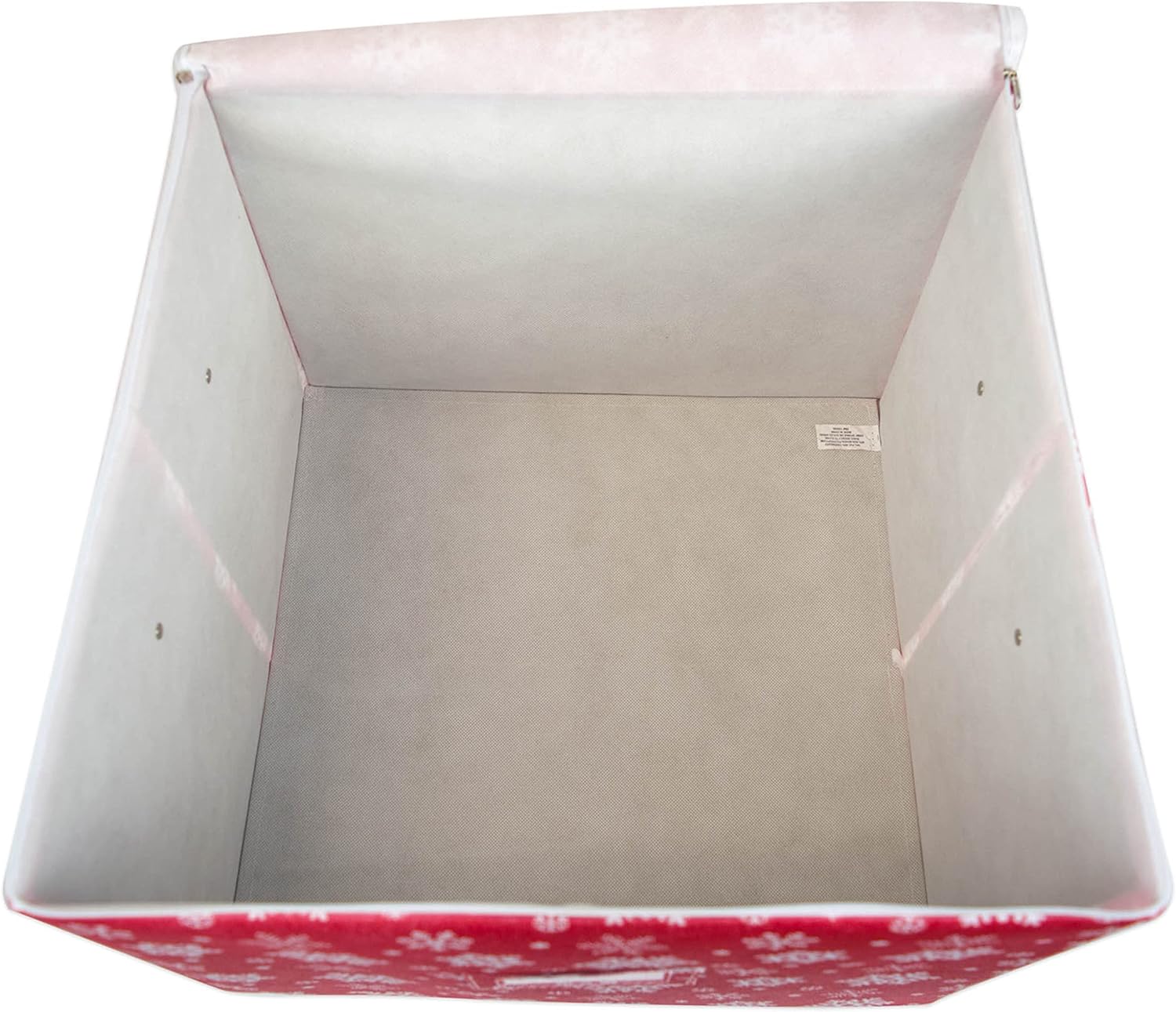 DII Christmas Storage Containers Collection Zippered with Dividers, Ornament; Large, 16x16x13, Snowflakes