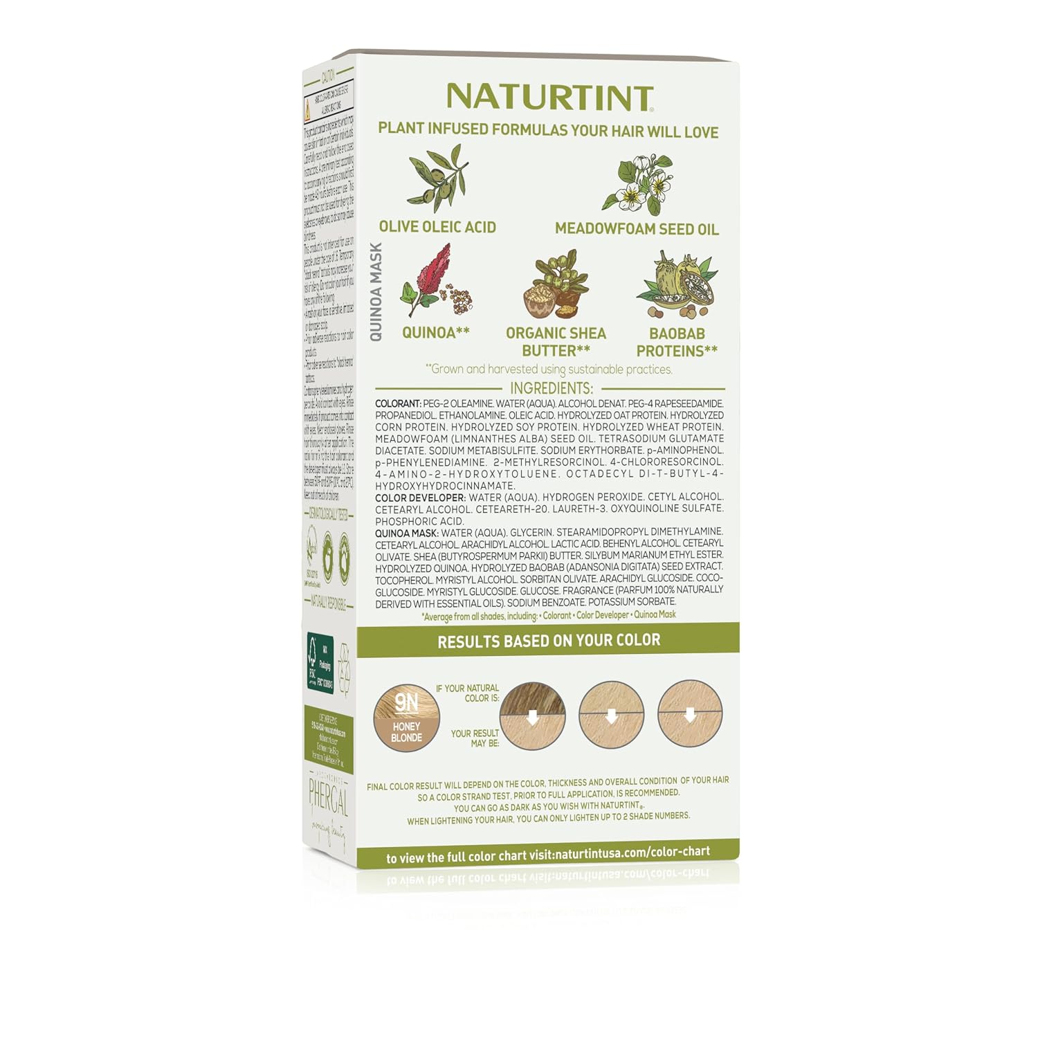 Naturtint 9N Honey Blonde Permanent Hair Color (Pack of 1), Ammonia Free, Vegan, Cruelty Free, up to 100% Gray Coverage, Long Lasting Results (Packaging may vary)