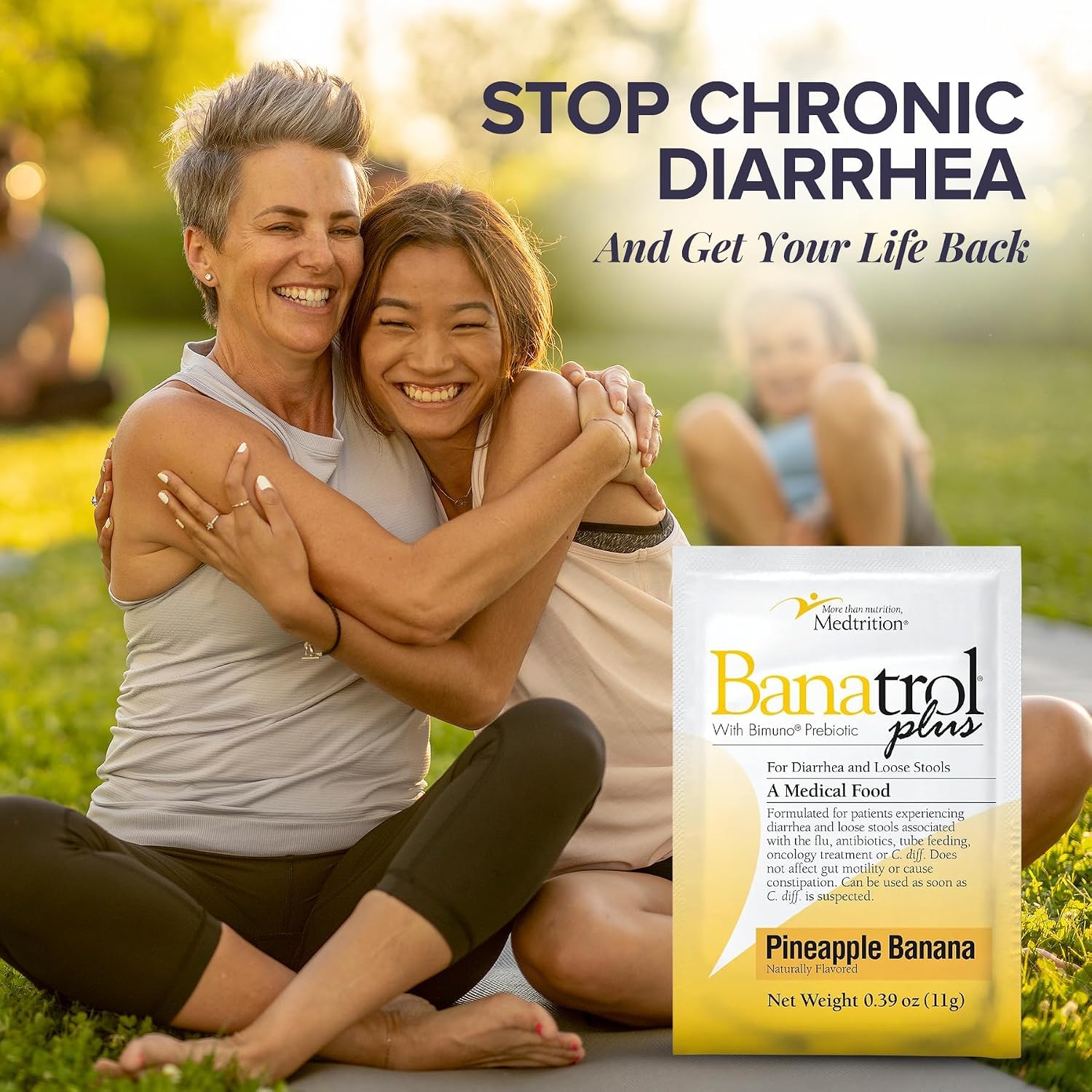 Medtrition Banatrol® Natural Anti-Diarrheal with Prebiotics, Relief from Chronic Diarrhea, IBS, Recurring Diarrhea, Clinically Supported Medical Food, Non-Constipating, 75 Servings (Pineapple)