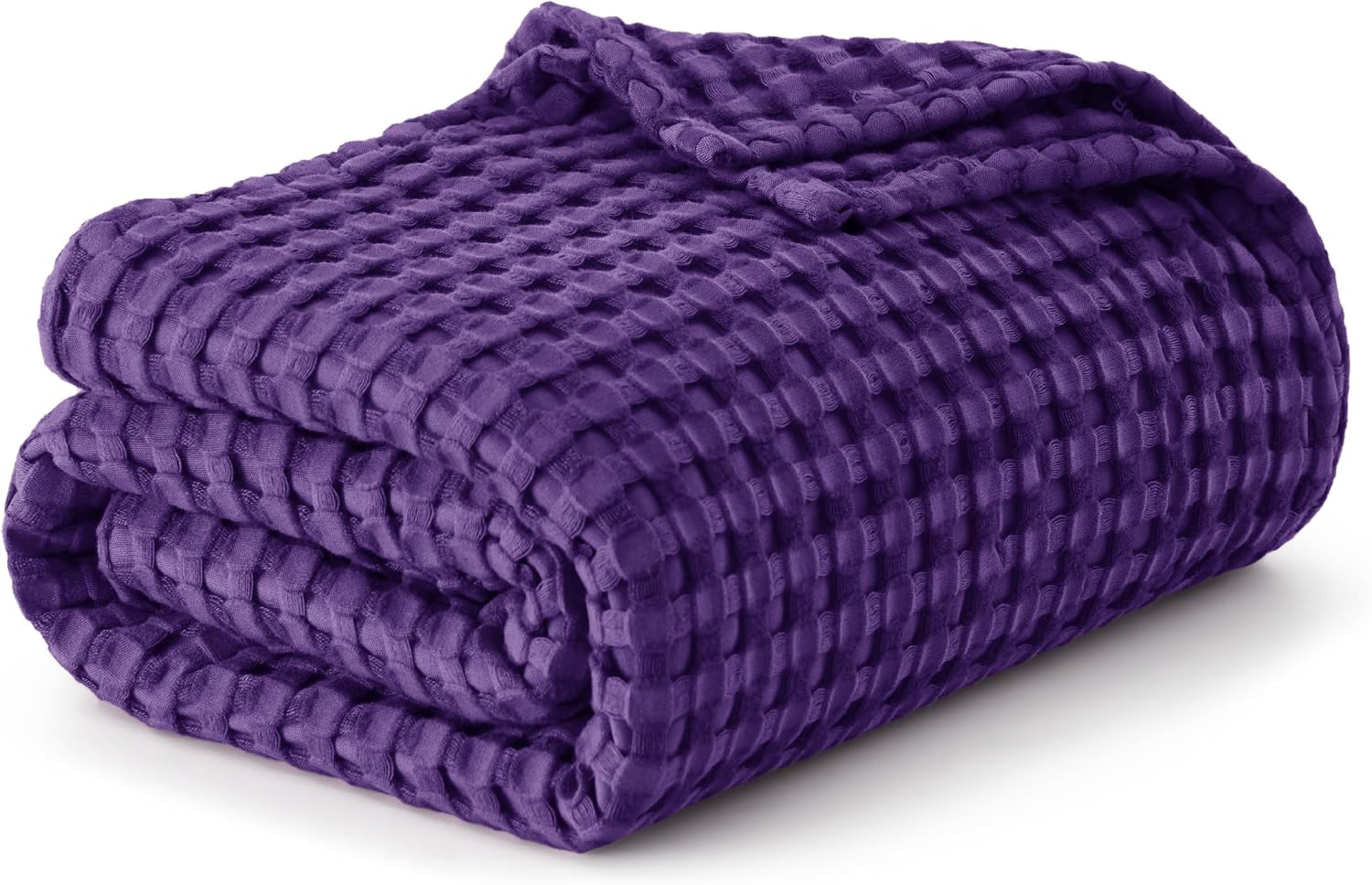 Bedsure Cooling Waffle Blanket for Hot Sleepers, Ivory, Queen, 90"x90"