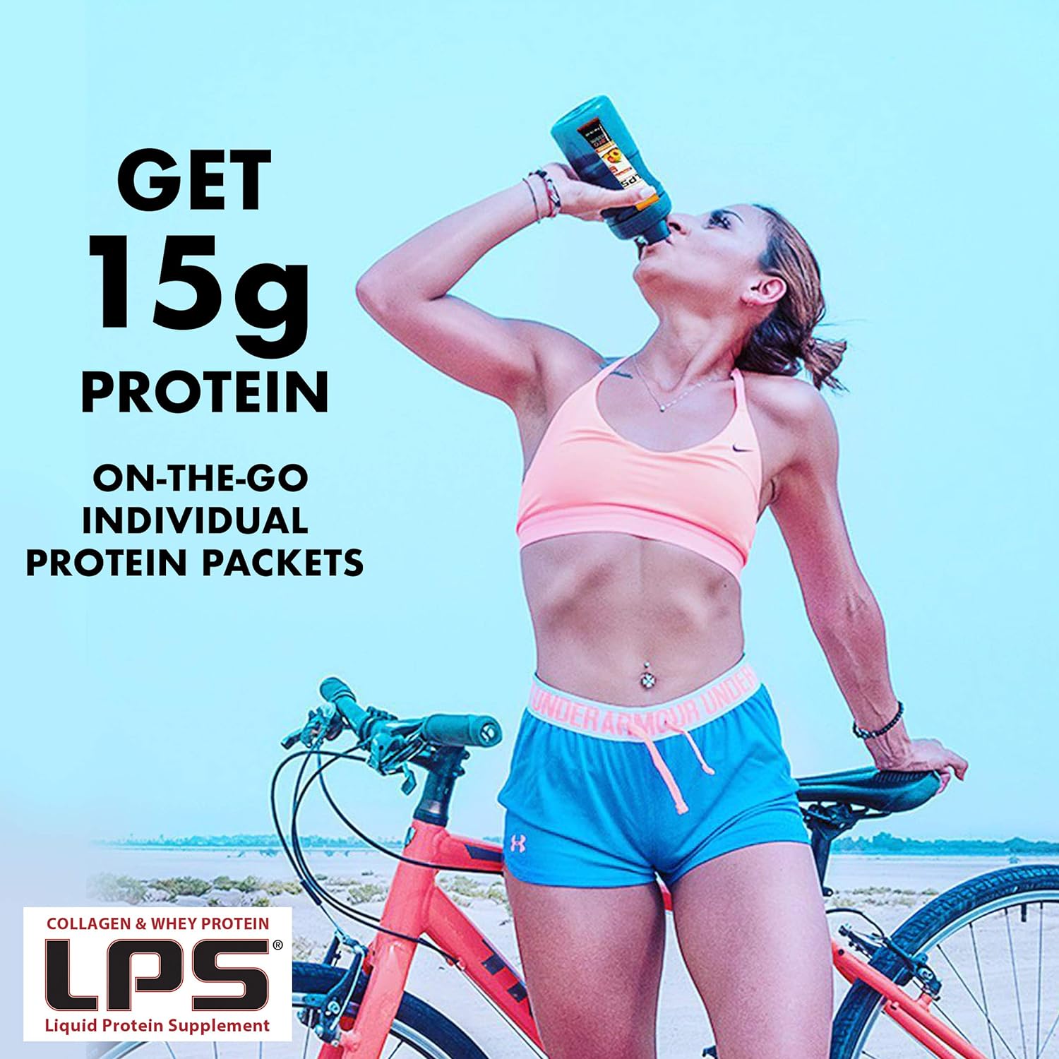 Nutritional Designs LPS Liquid Collagen & Whey Protein Supplement - Non-GMO Drink, Sugar-Free - Promotes Healthy Skin & Hair for Men & Women, Grape