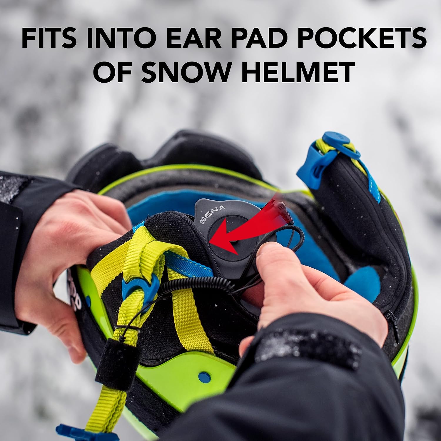 Sena Snowtalk 2 - Universal Bluetooth Headset for Snow Helmets with Built-in Wireless Intercom