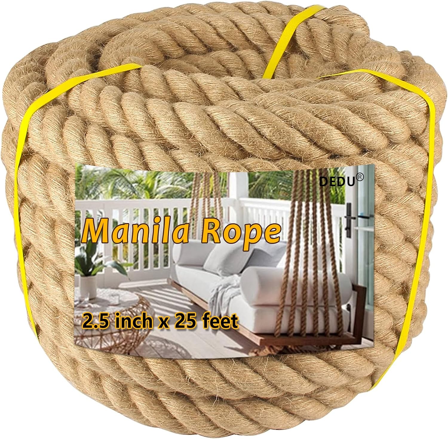 1" X 100' Treated Manila Rope Boat Docks Tree Farm Dock Deck