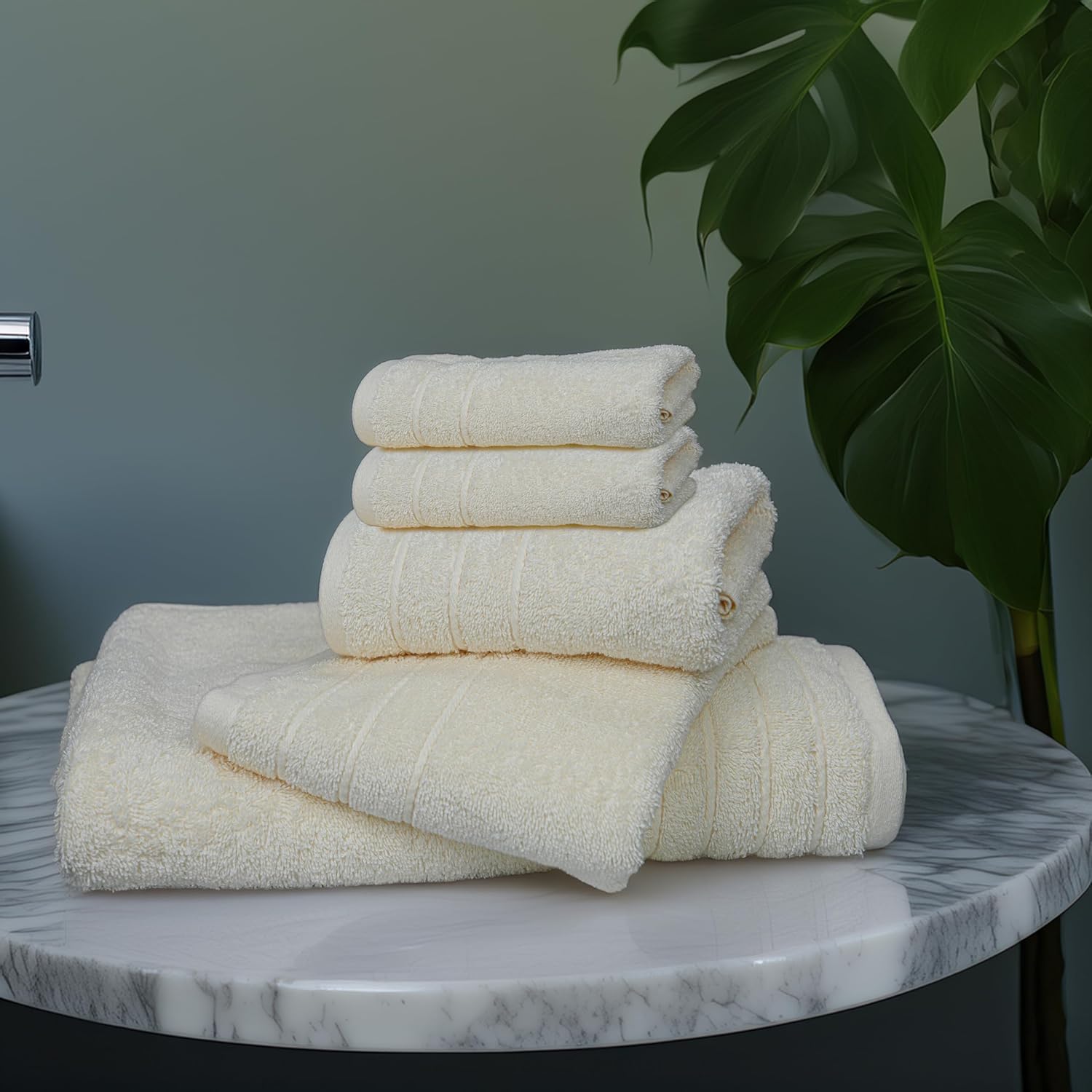 Tens Towels 8 Piece Towel Set, 2 XL Bath, 2 Hand, 4 Washcloth, Dark Grey