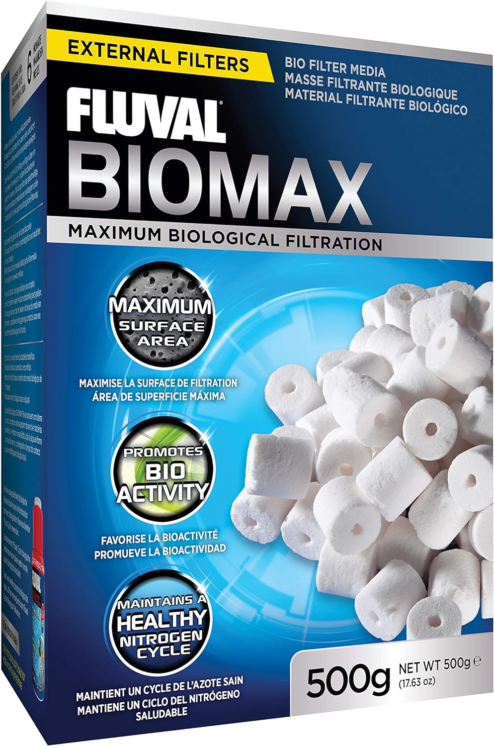 Fluval BioMax Biological Material Remover, 500 g | Biological Filter Media for Aquariums