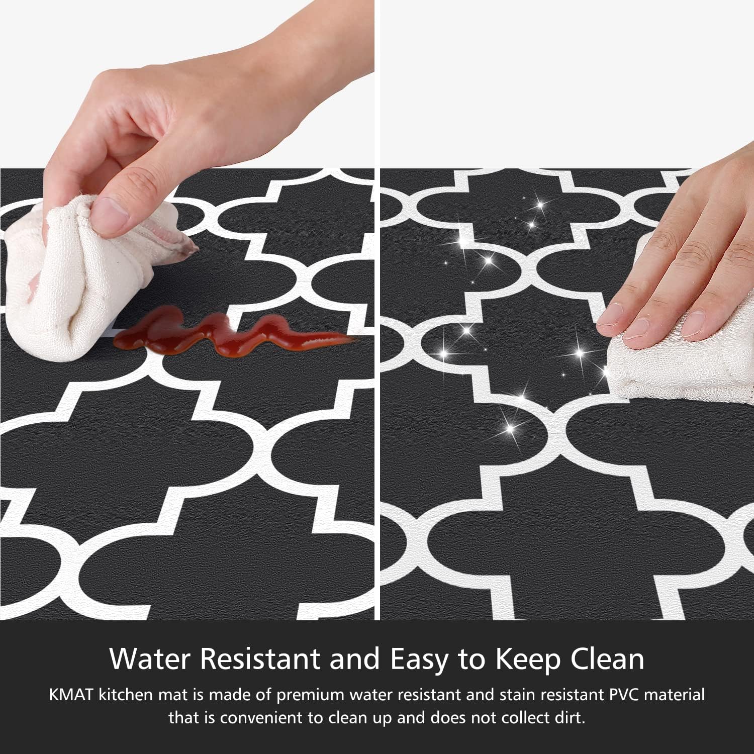 KMAT Kitchen Mat Set of 2,Cushioned Anti-Fatigue Kitchen Mats for Floor
