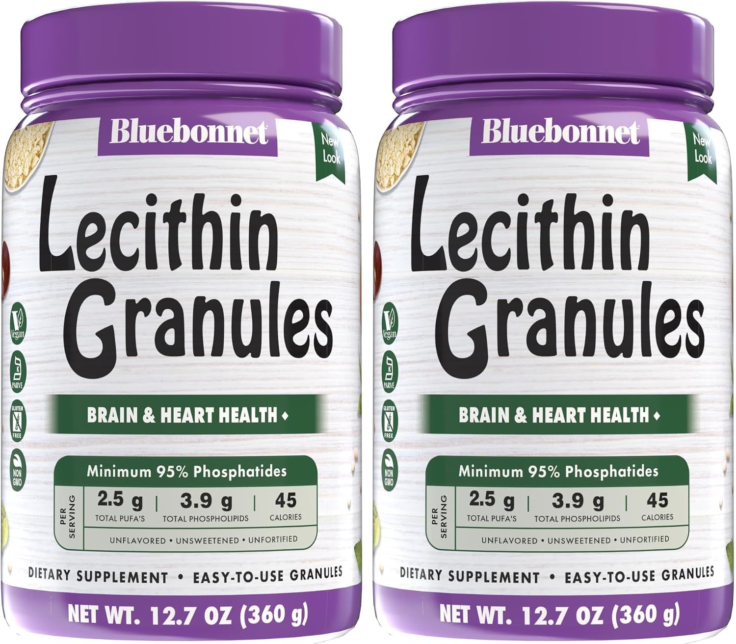 BlueBonnet Nutrition Lecithin Granules, 1 lb | Brain Health & Heart Health; Non-GMO, Vegan, Kosher Certified, Gluten-Free