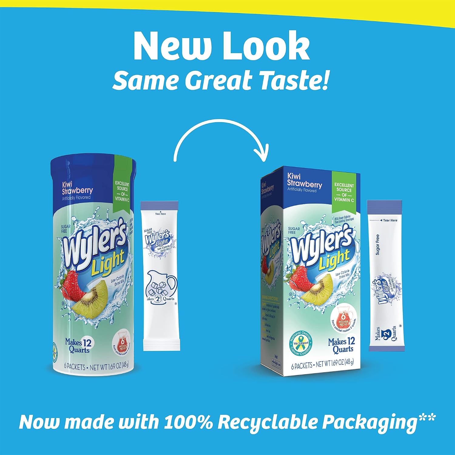 Wyler's Light Pitcher Packs Water Drink Mix, Fruit Punch, 6 Packets