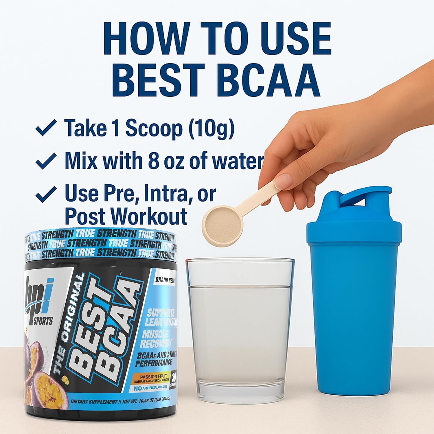 BPI Sports Best BCAA Powder – Muscle Recovery Support, Grape, 30 Servings