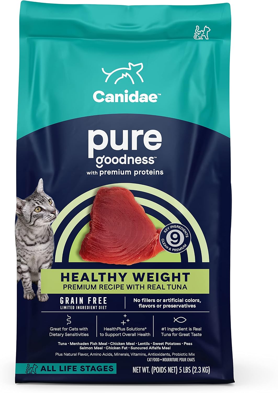 Canidae Pure Limited Ingredient Premium Dry Cat Food, Real Chicken Recipe, 10 lbs, Grain Free