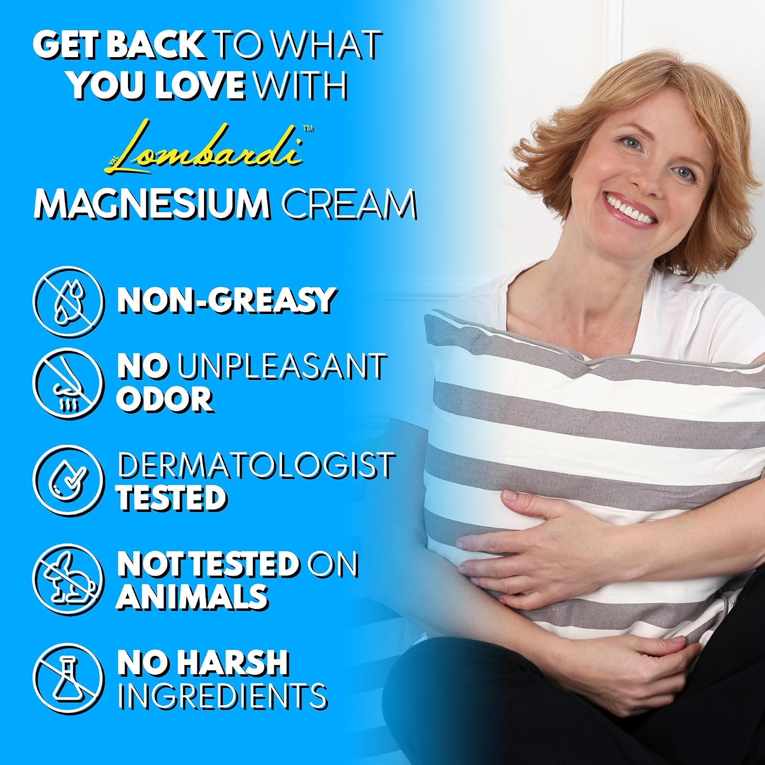 VAL Lombardi Magnesium Lotion, Nighttime Zechstein Magnesium Chloride Cream, Hydrating, Fast-Absorbing, Topical Magnesium for Feet, Legs, Arms, Chest - 4 Ounce (Pack of 1)