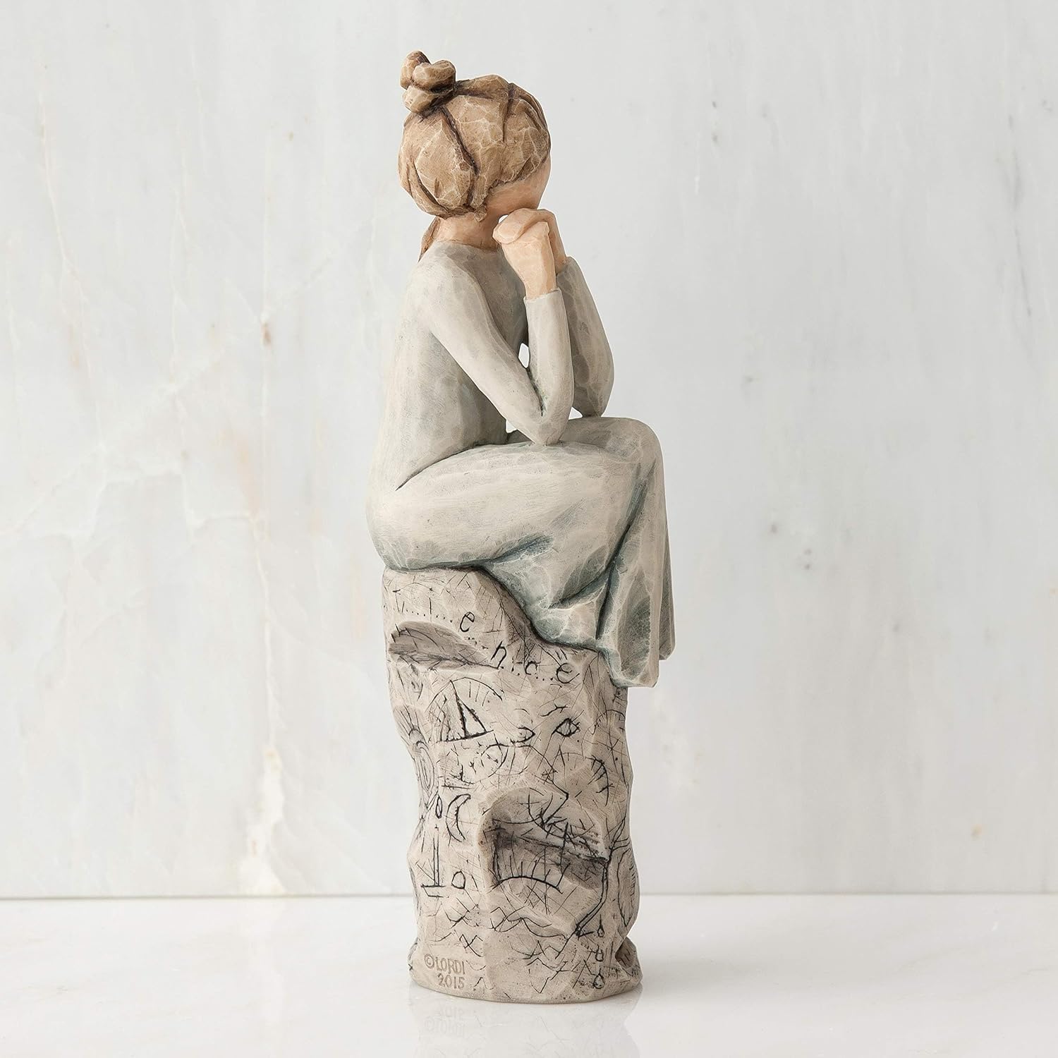 Willow Tree Quietly, Sculpted Hand-Painted Figure | Cast from a Susan Lordi Original Carving, Gift Offering Comfort, Peace, Support and Inner Strength, Includes Enclosure Card