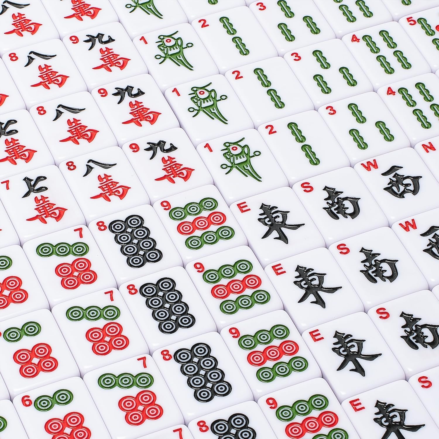 Yellow Mountain Imports Chinese Mahjong Set – Rouge Heritage – 146 Medium Tiles, Professional Set for Chinese-Style Play [中式麻將 專業套裝]