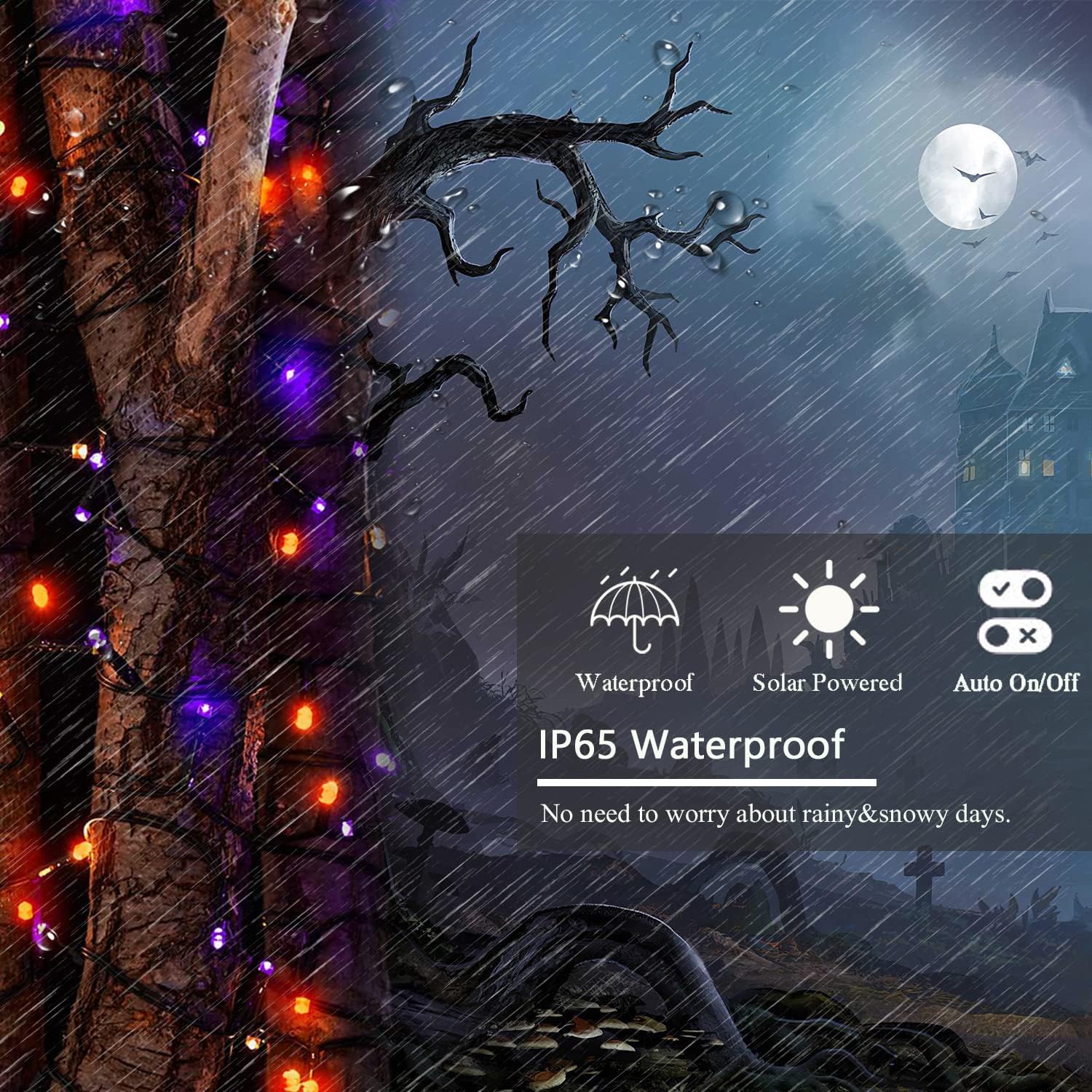 Solar String Lights Outdoor 2 Pack 170FT 480 LED Christmas Light Warm White