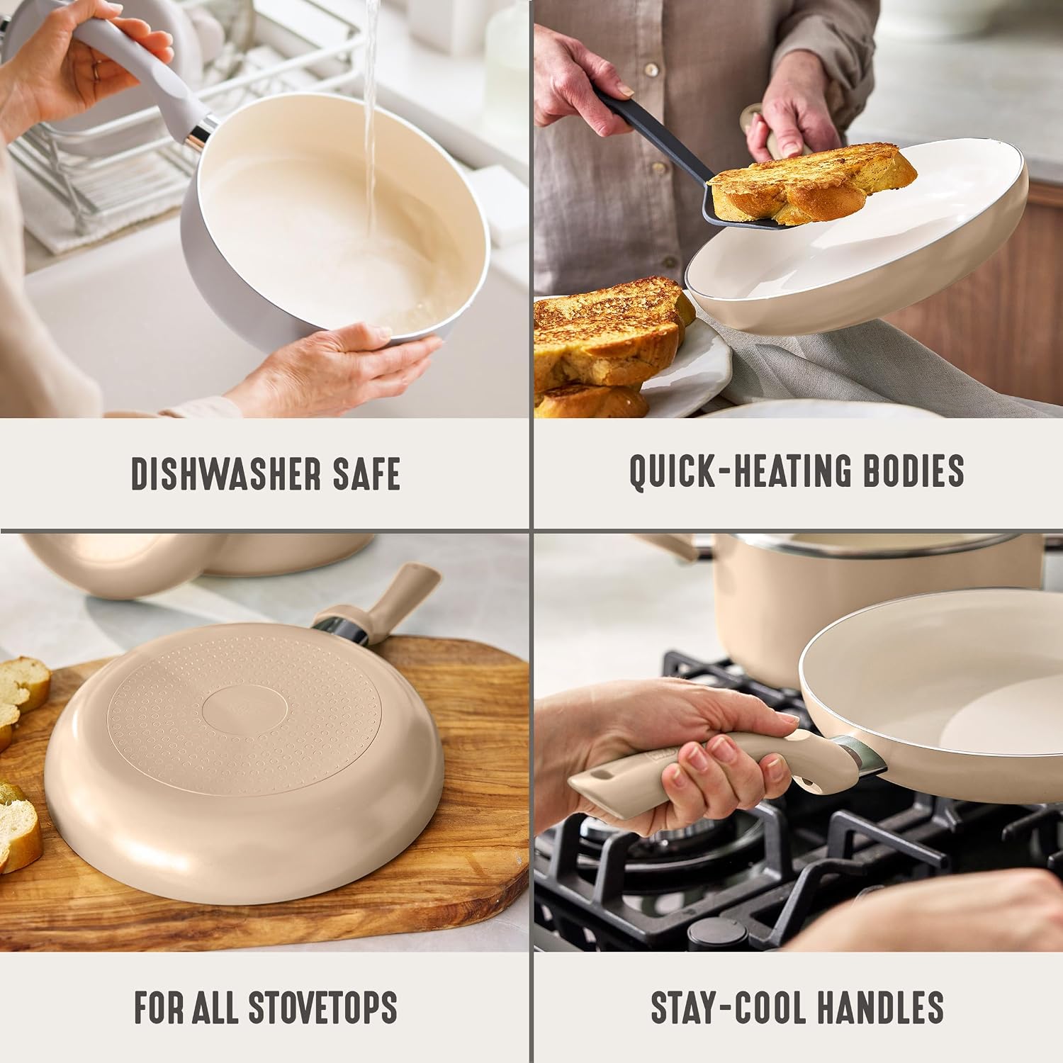 GreenLife 2 Piece (7” & 10”) Ceramic Nonstick Frying Pan Set, Turquoise | PFAS-Free Nonstick Coating, Family Skillet Set, Egg Pan, Omelet Pan, Stay-Cool Handles, Dishwasher & Oven Safe up to 350F
