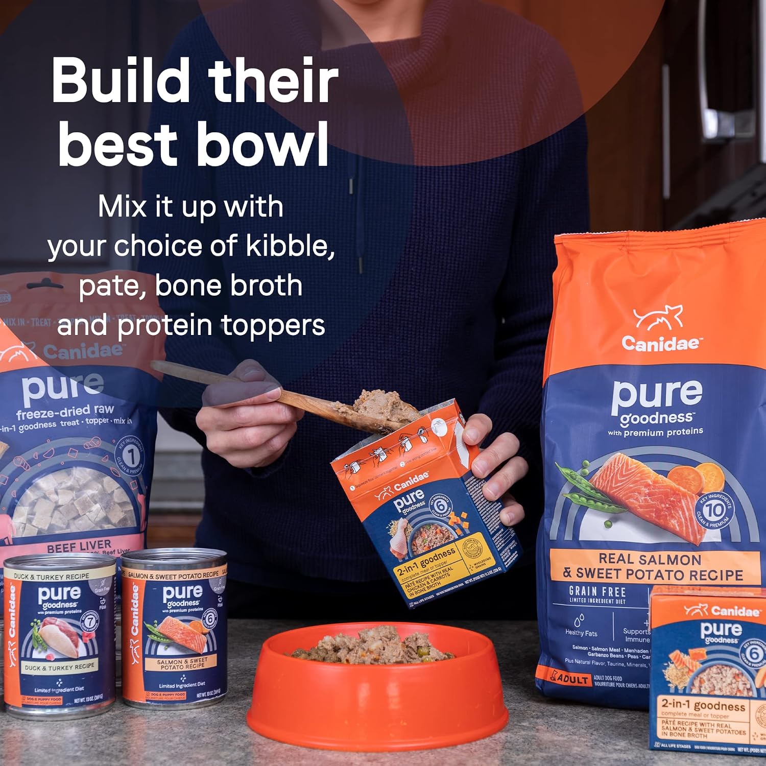 CANIDAE Pure Goodness Wet Dog Food, Salmon & Sweet Potato, 13 oz, 12 Pack