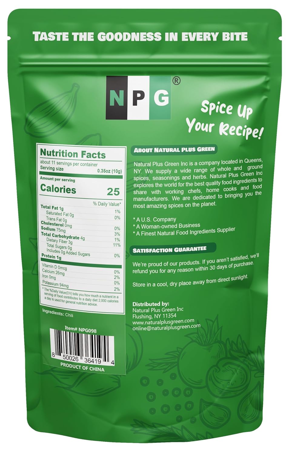NPG Sichuan Dried Red Chili Peppers 4 Oz, Mild Hot, Whole Chili Peppers