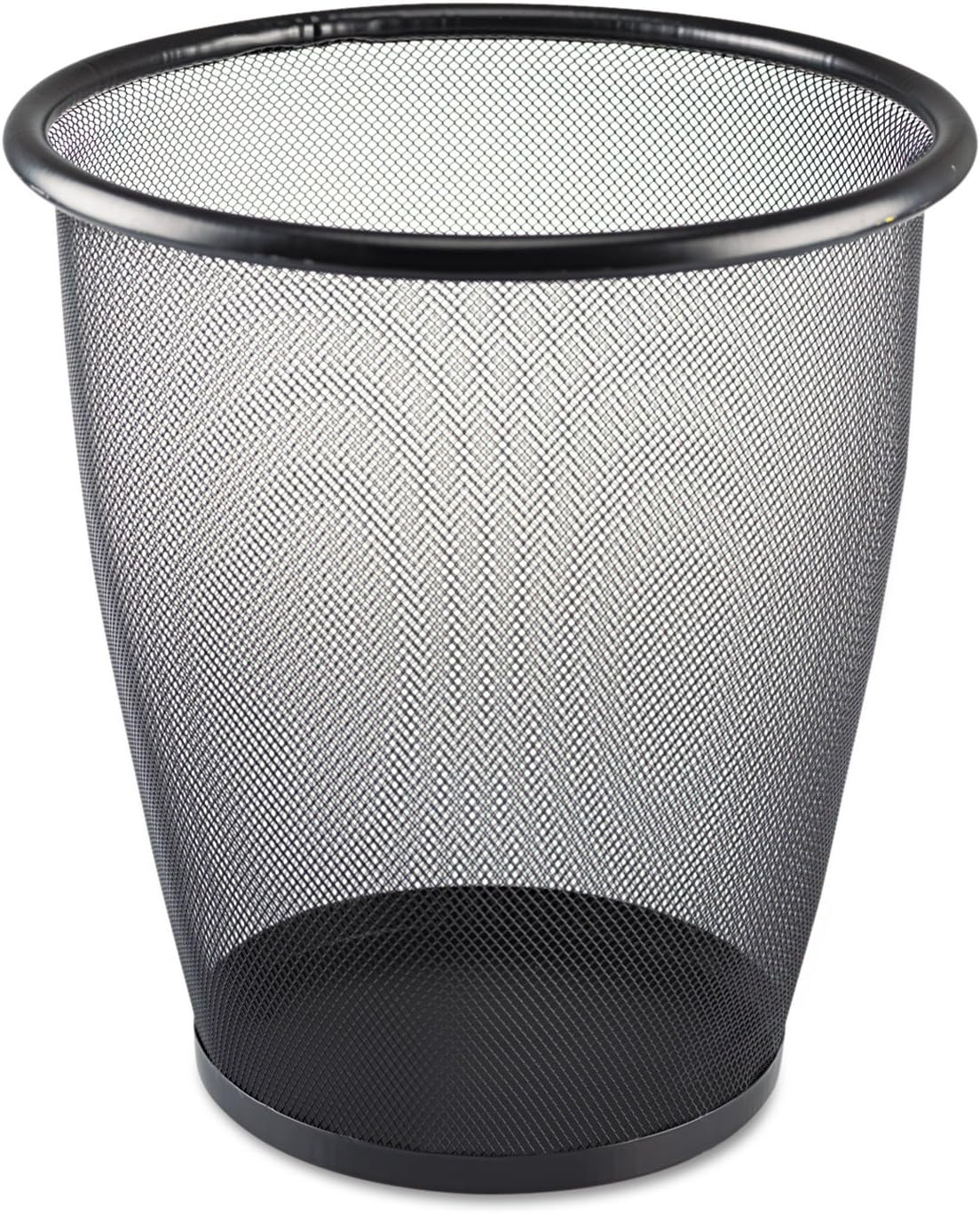 Safco 9717BL Onyx Round Mesh Wastebasket Steel Mesh 5gal Black