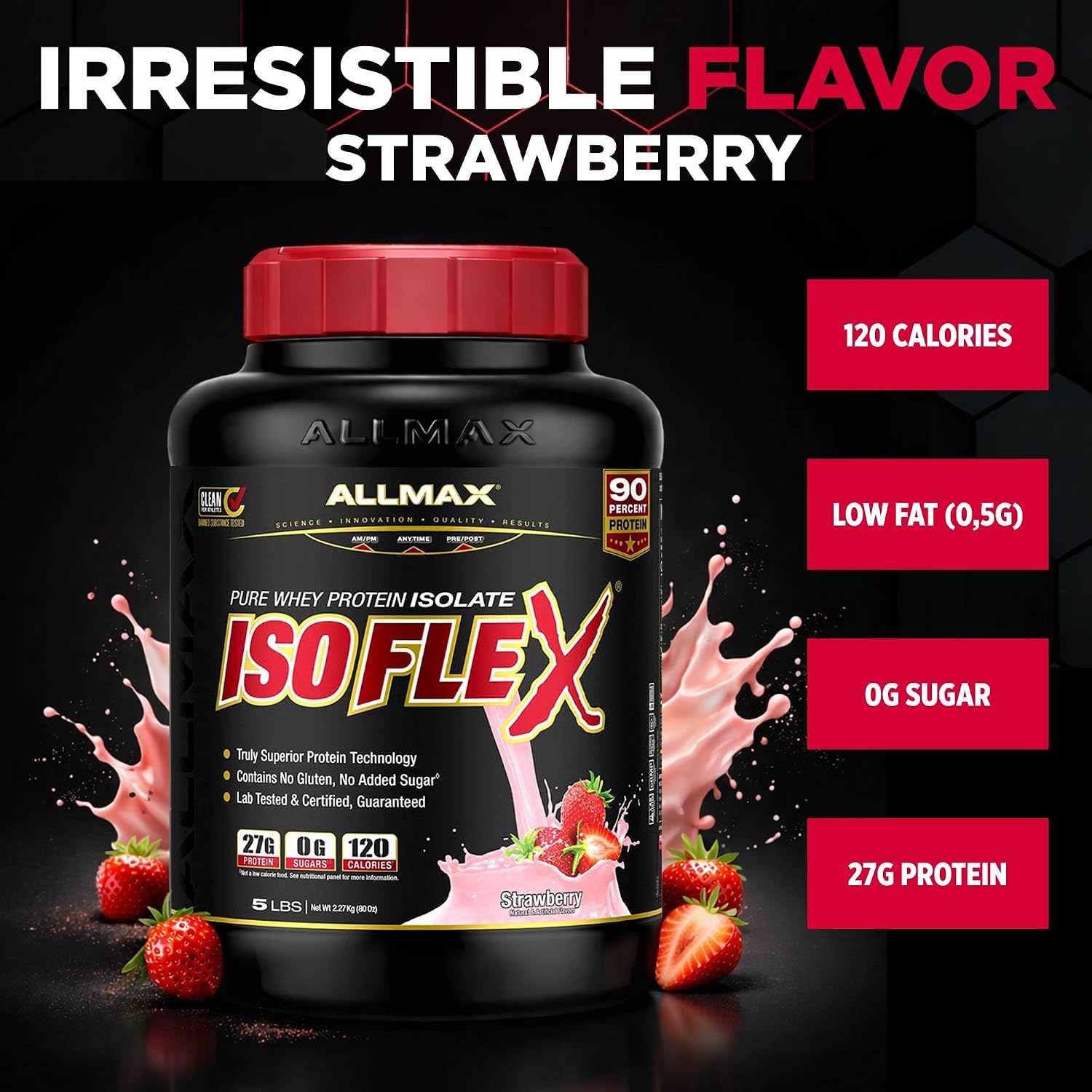 ALLMAX ISOFLEX Whey Protein Isolate, Chocolate Peanut Butter, 5 lb