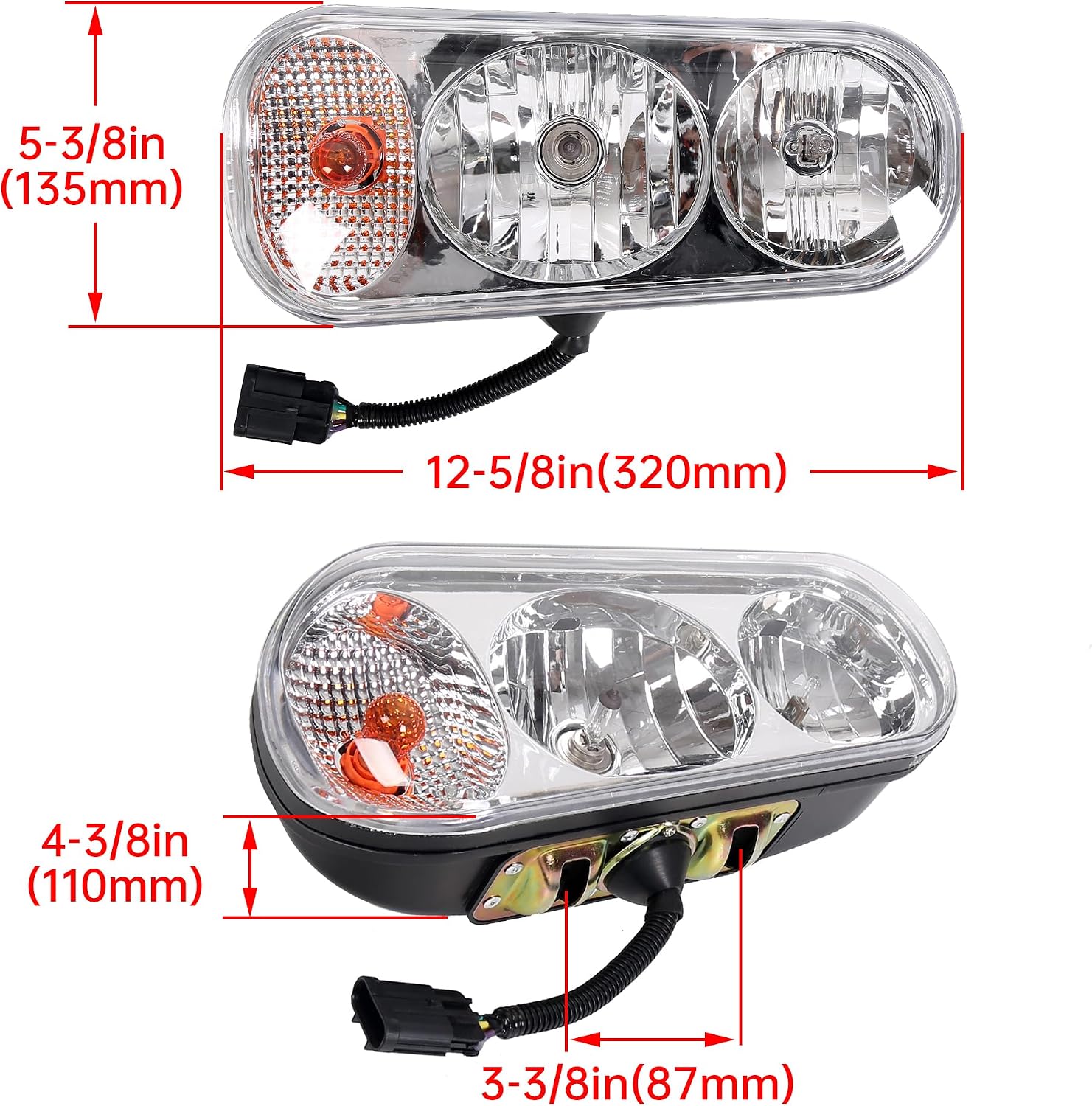 Universal Halogen Snow Plow Lights Kit for Boss Western Meyer