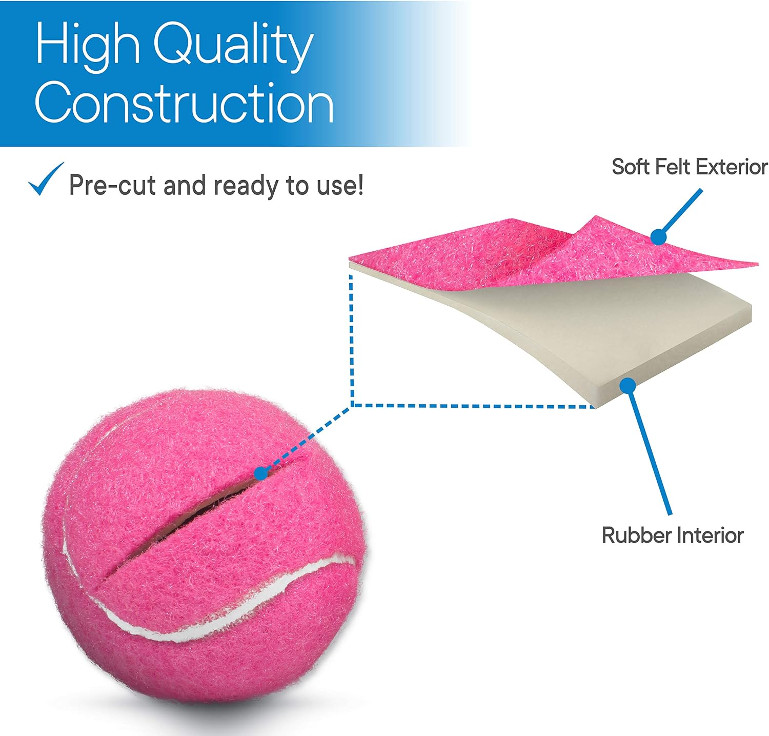 RMS Walker Glide Balls with Precut Opening, Fit Most Walkers | Easy Installation, Fit Most Walkers