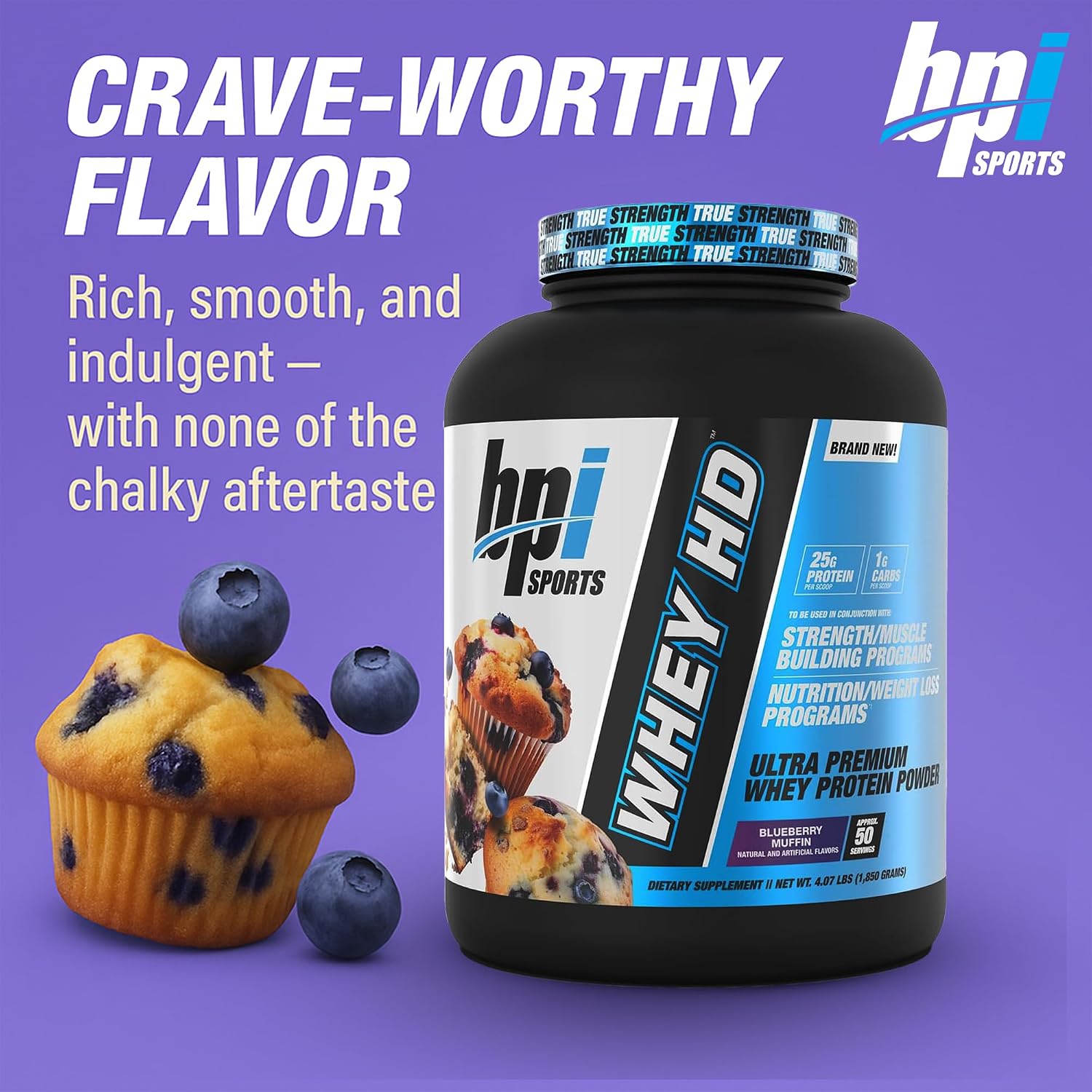 BPI Sports Whey HD Ultra Premium Protein Powder Isolate | Workout Whey Protein Powder For Men & Women for Muscle Gain | Milk Protein Concentrates | Chocolate Cookie/ Vanilla Caramel, 4.07 Pound