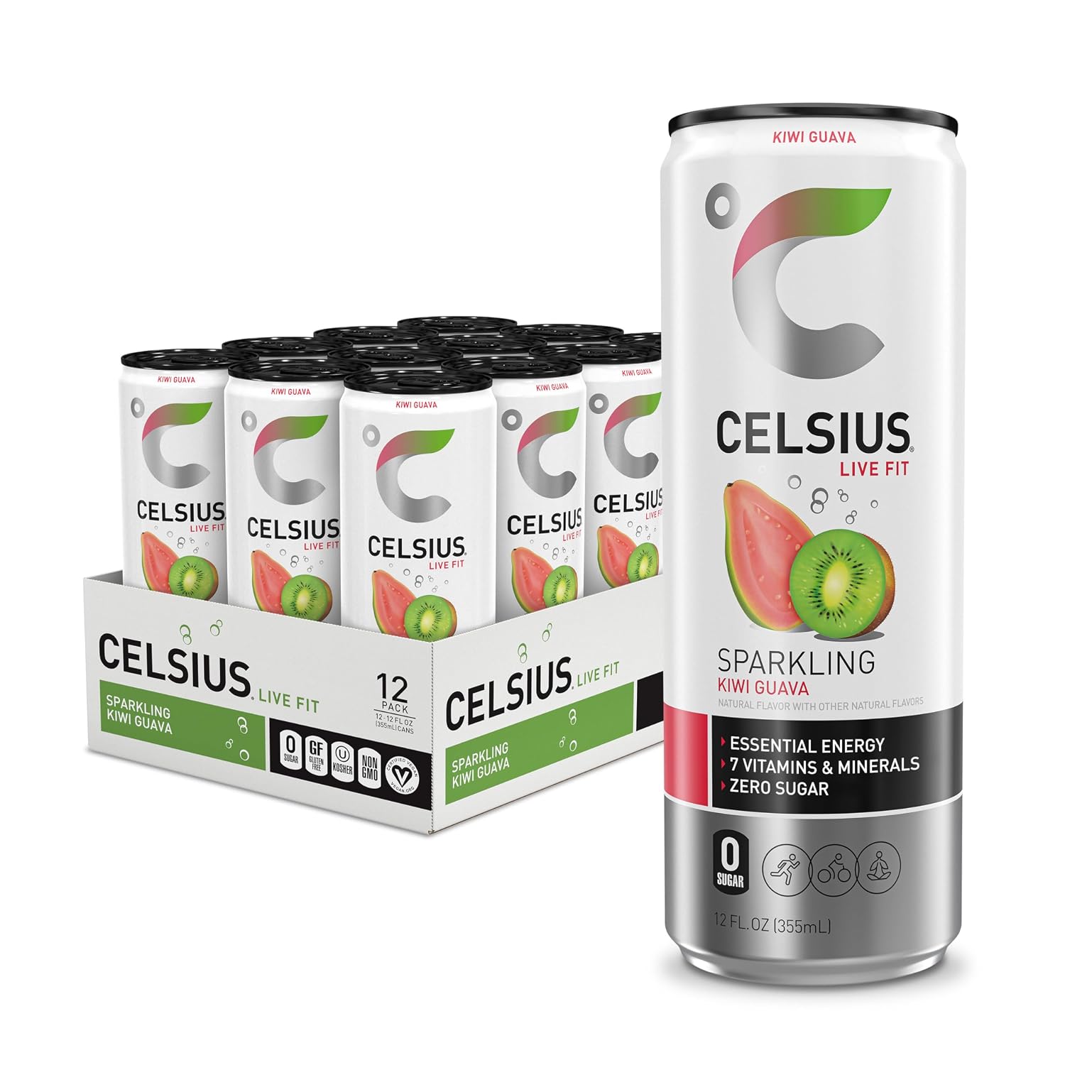 CELSIUS Sparkling Cola, Sugar Free Energy Drink, 12 Fl Oz (Pack of 12)
