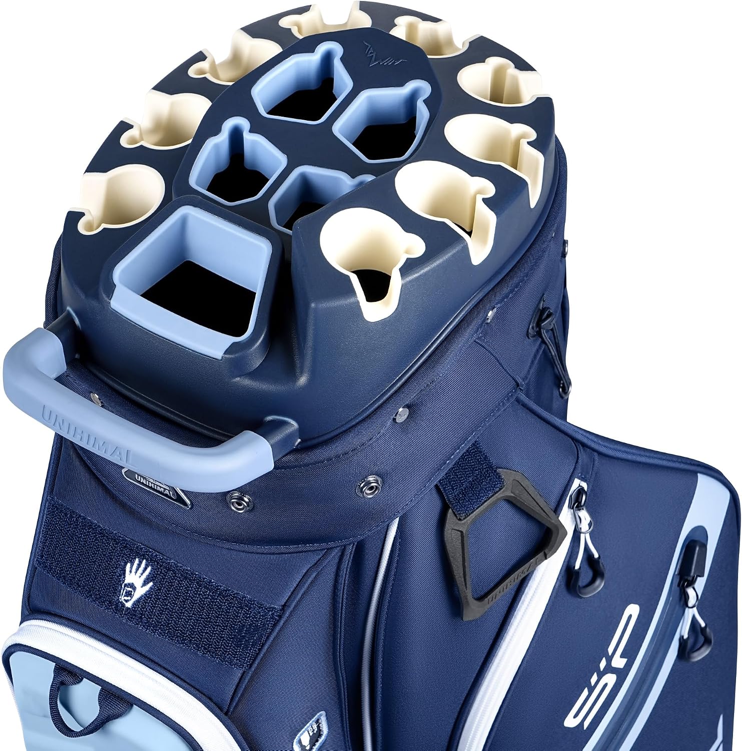 StablePoint Golf Cart Bag with 14-Way Full-Length Divider Top | S&T-Lock Golf Bag for Men with Magnetic Pocket, Cooler Pocket & Rain Cover