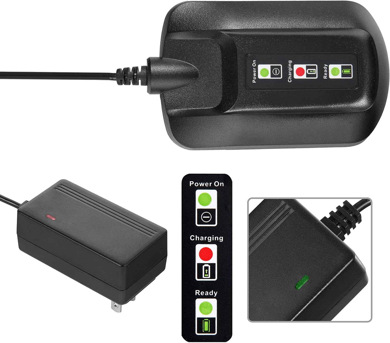 Replacement 20V Battery and Charger Starter Kit, WA3525 Lithium Battery and Charger WA3732 Compatible with Worx 20-Volt Cordless Power Tools