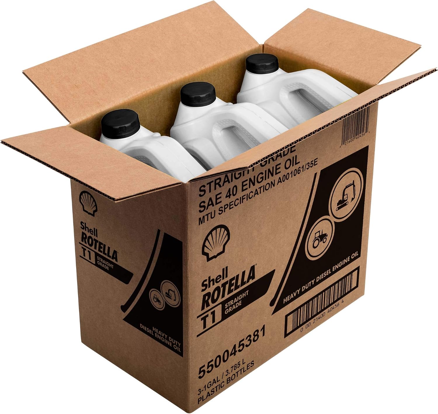 Rotella T1 40 CF/CF-2 Motor Diesel Oil, 5 Gallon - Pack of 1
