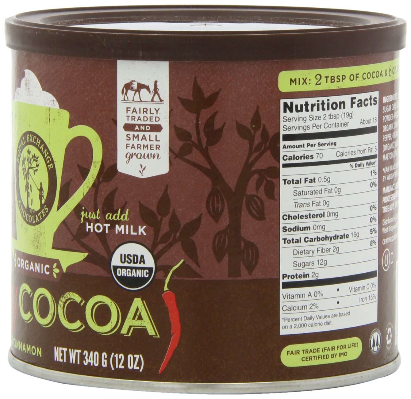 Equal Exchange, Cocoa Powder Baking Unsweetened Organic, 8 Ounce