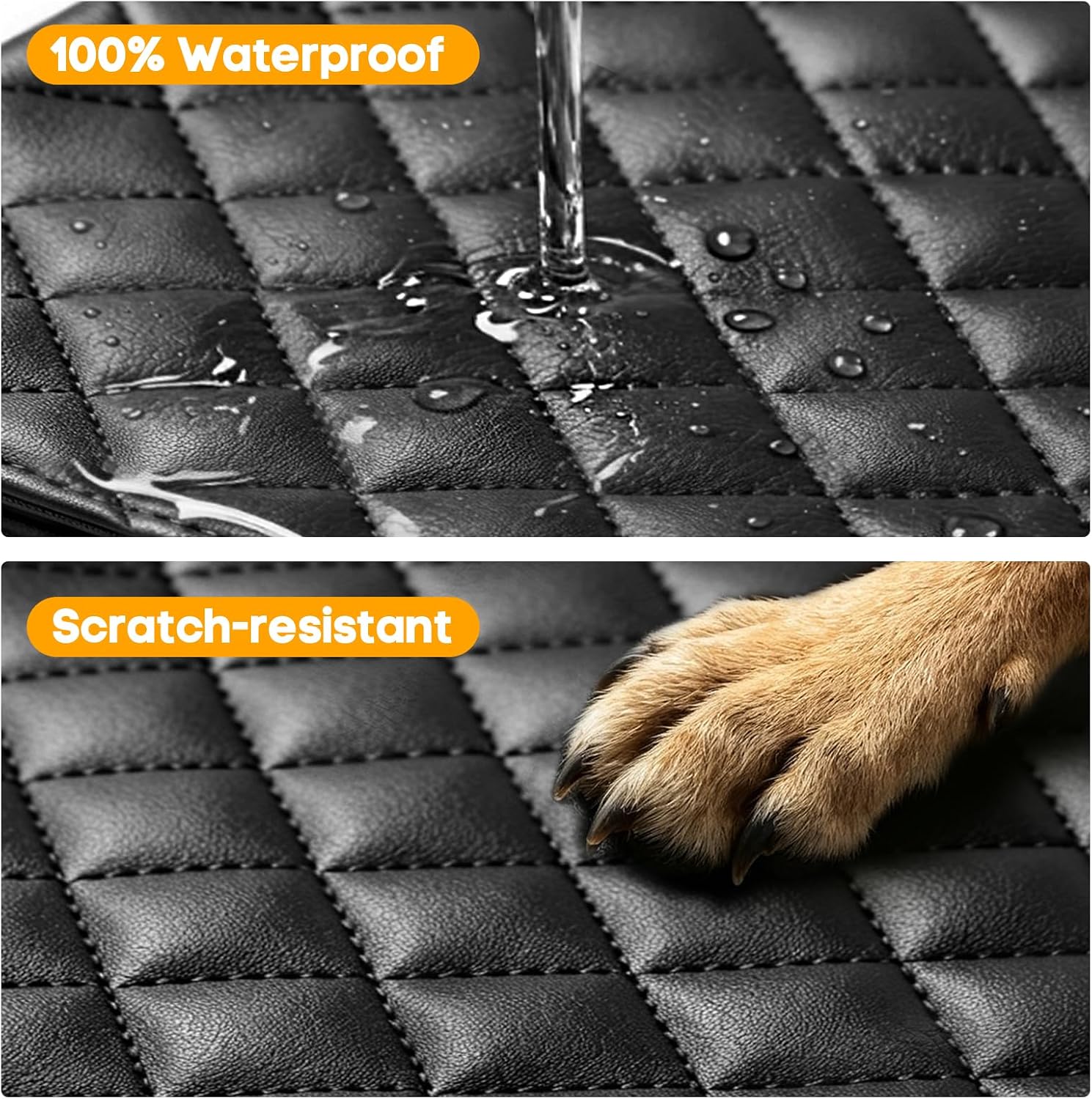 PETICON Waterproof Front Seat Car Cover 2 Pack, Full Protection