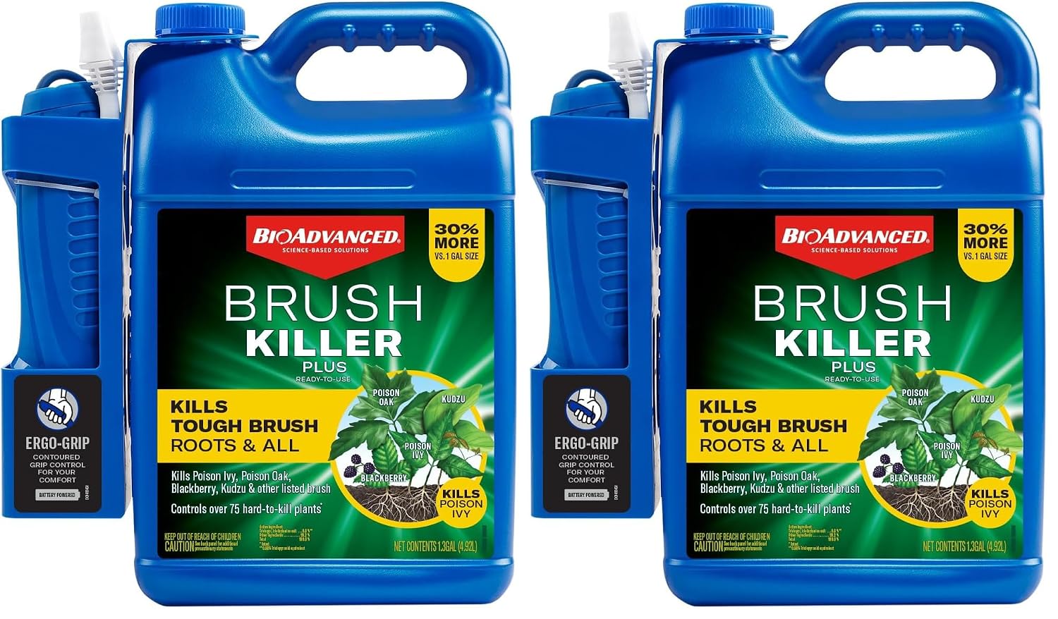 BioAdvanced Brush Killer Plus Concentrate - Mix & Spray - Kills Tough Brush like Poison Ivy and Kudzu - Visible Results in 1-6 Weeks - Rainproof in