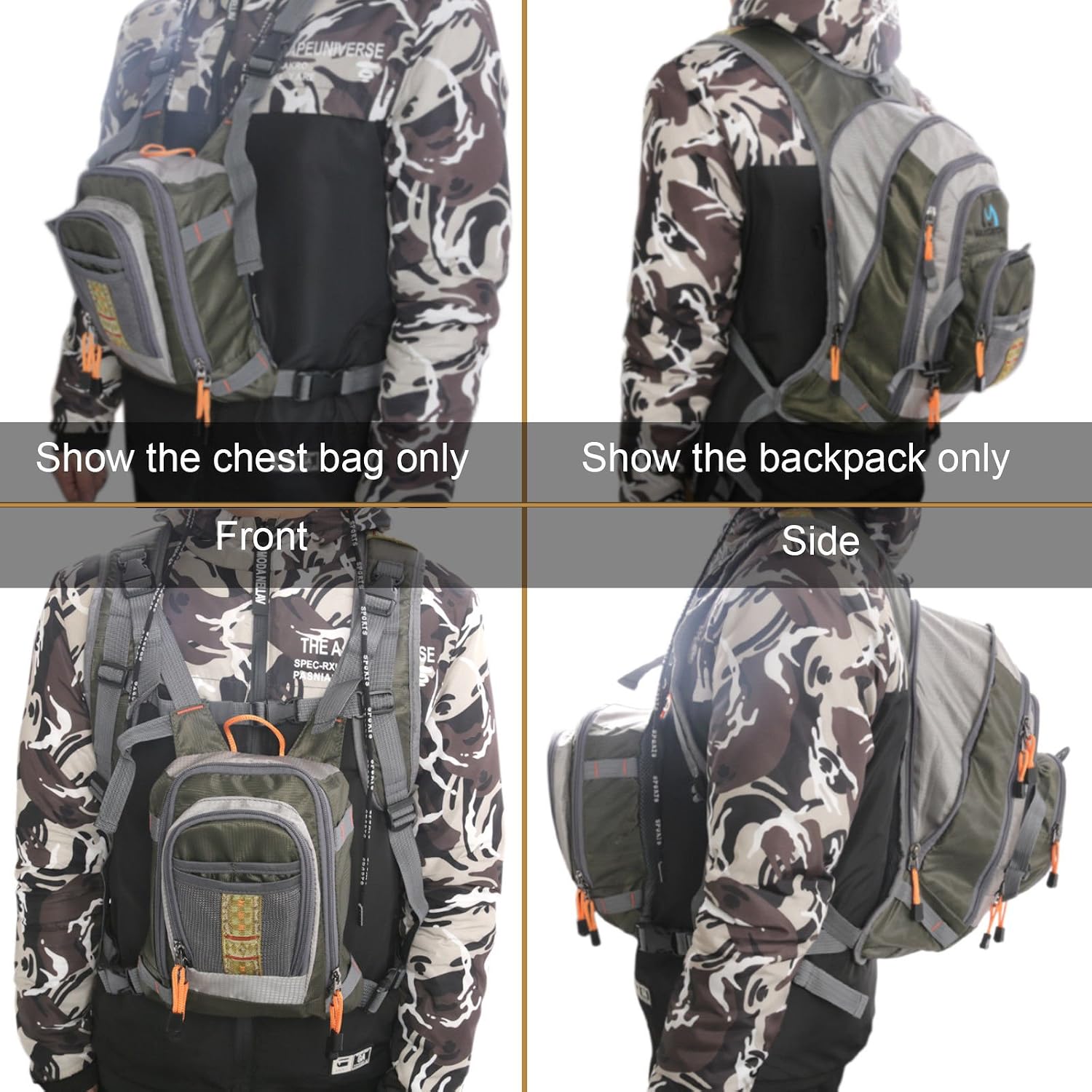 M MAXIMUMCATCH Maxcatch Fly Fishing Vest Pack for Men and Women Adjustable Outdoor Fishing (Vest/Sling Pack/Backpack)