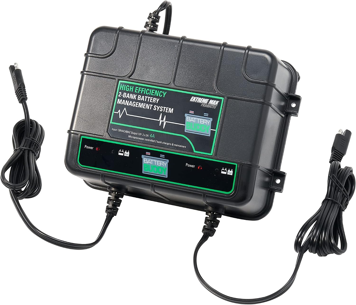 Extreme Max 1229.4023 Battery Buddy 4-Bank Battery Charger/Maintainer