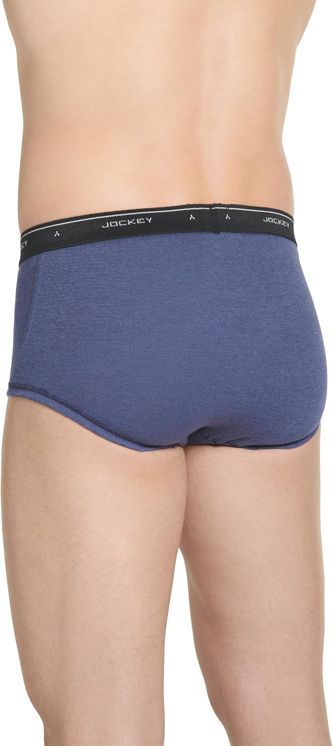 Jockey Classic Full Rise Brief- 6 Pack - 100% Cotton Underwear for Men