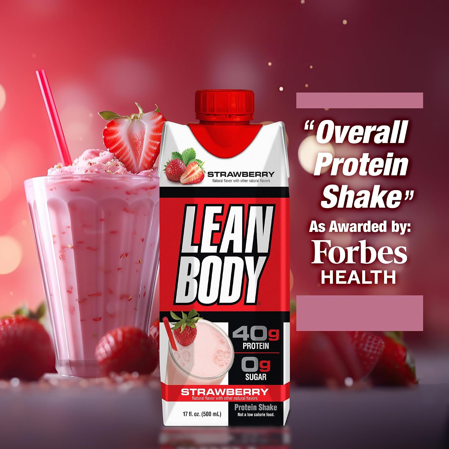 Labrada Lean Body Ready-to-Drink Chocolate Protein Shake, 40g Protein, Whey Blend, 0 Sugar, Gluten Free, 22 Vitamins & Minerals, LABRADA, 17 Fl Oz (Pack of 12)