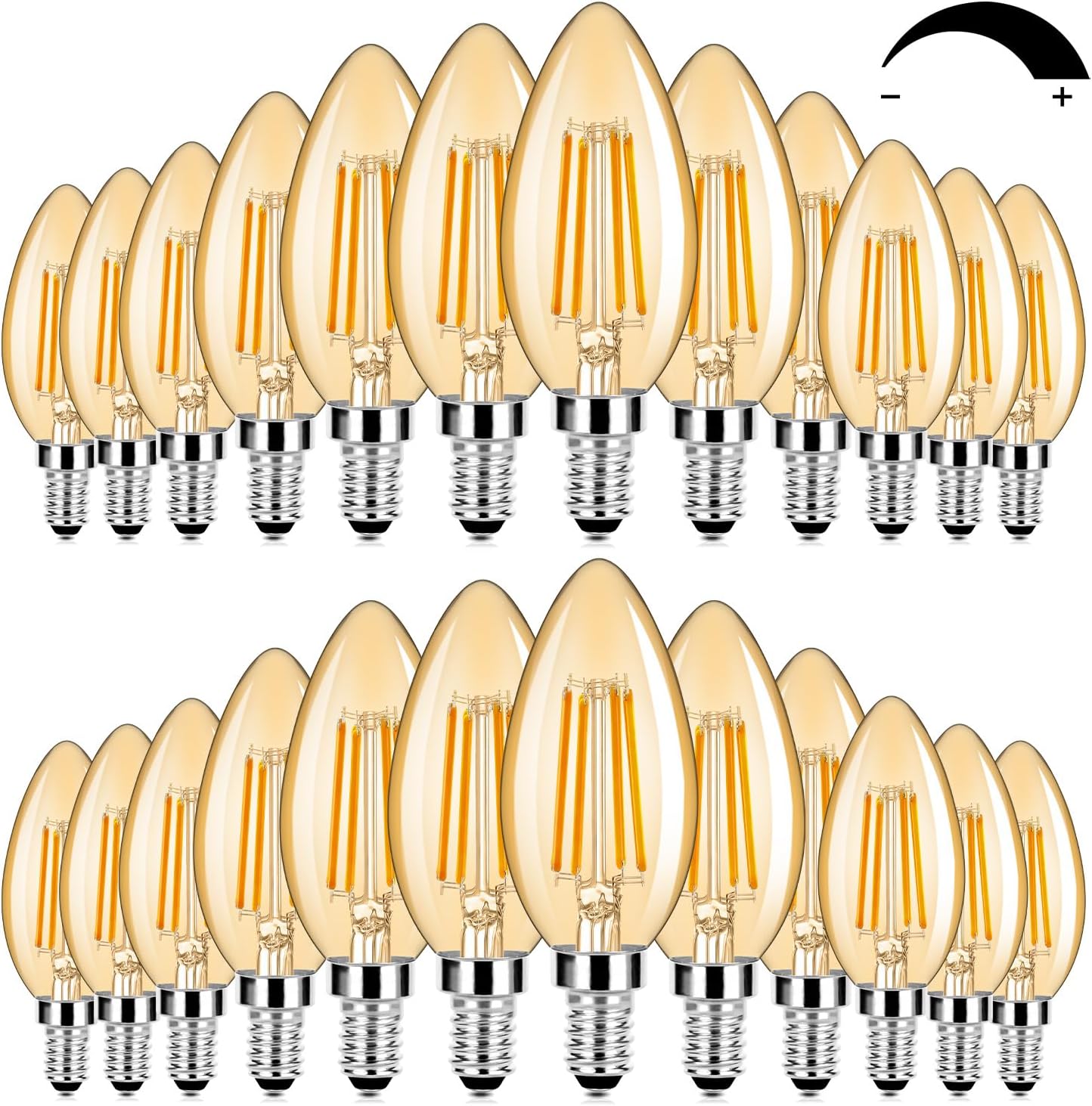 BesLowe 12-Pack Dimmable E12 LED Candelabra Bulbs 60W Equivalent, 2700K