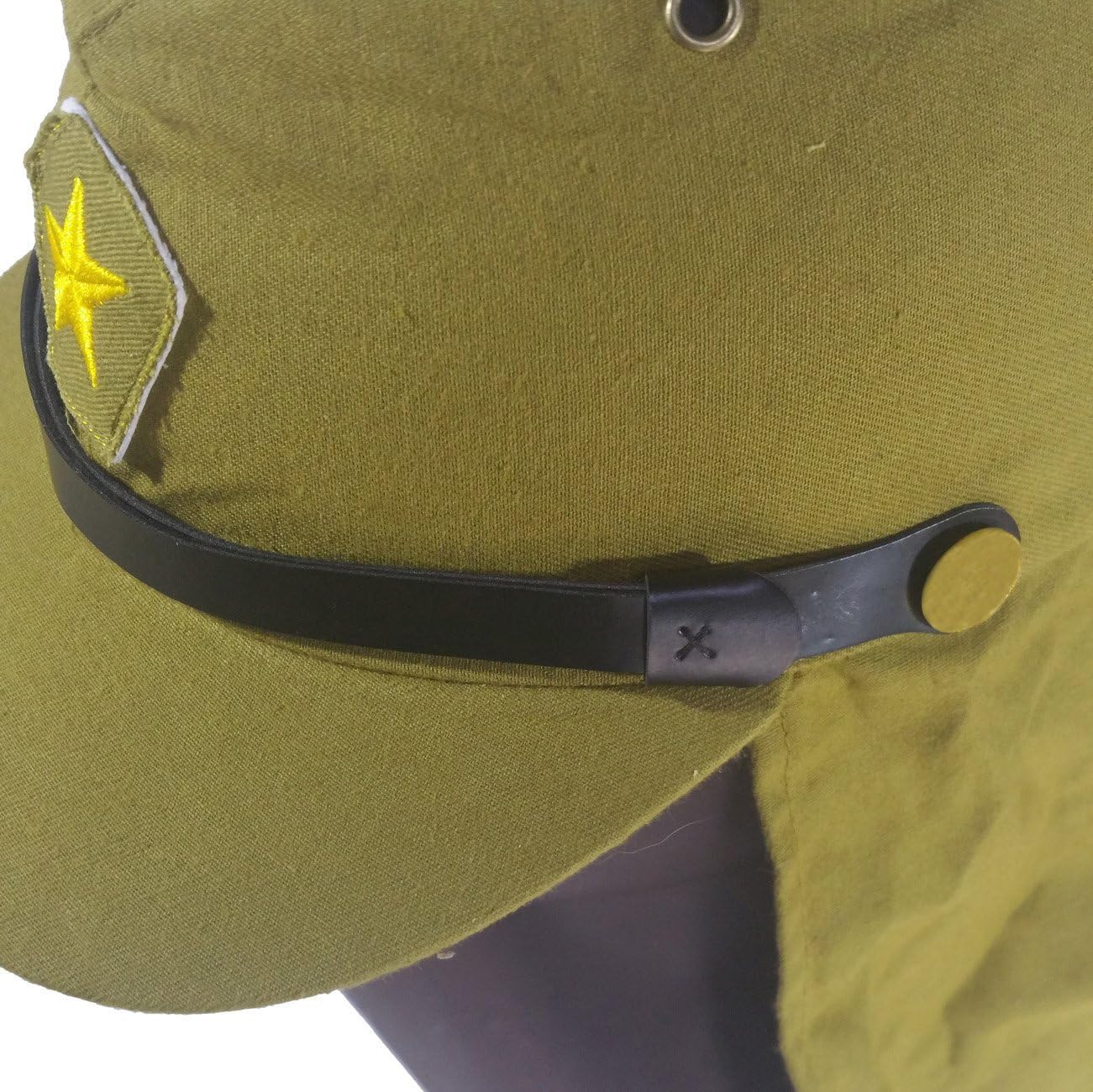 Repro WWII WW2 Japanese Solider Hat and Flap Neck Cover Cap 59 CM Dark Grey