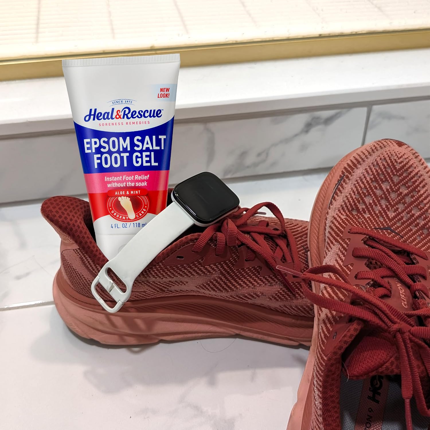 Heal&Rescue Epsom Salt Foot Gel, 4 Ounce, Soothing Relief for Painful, Tired, Aching Feet