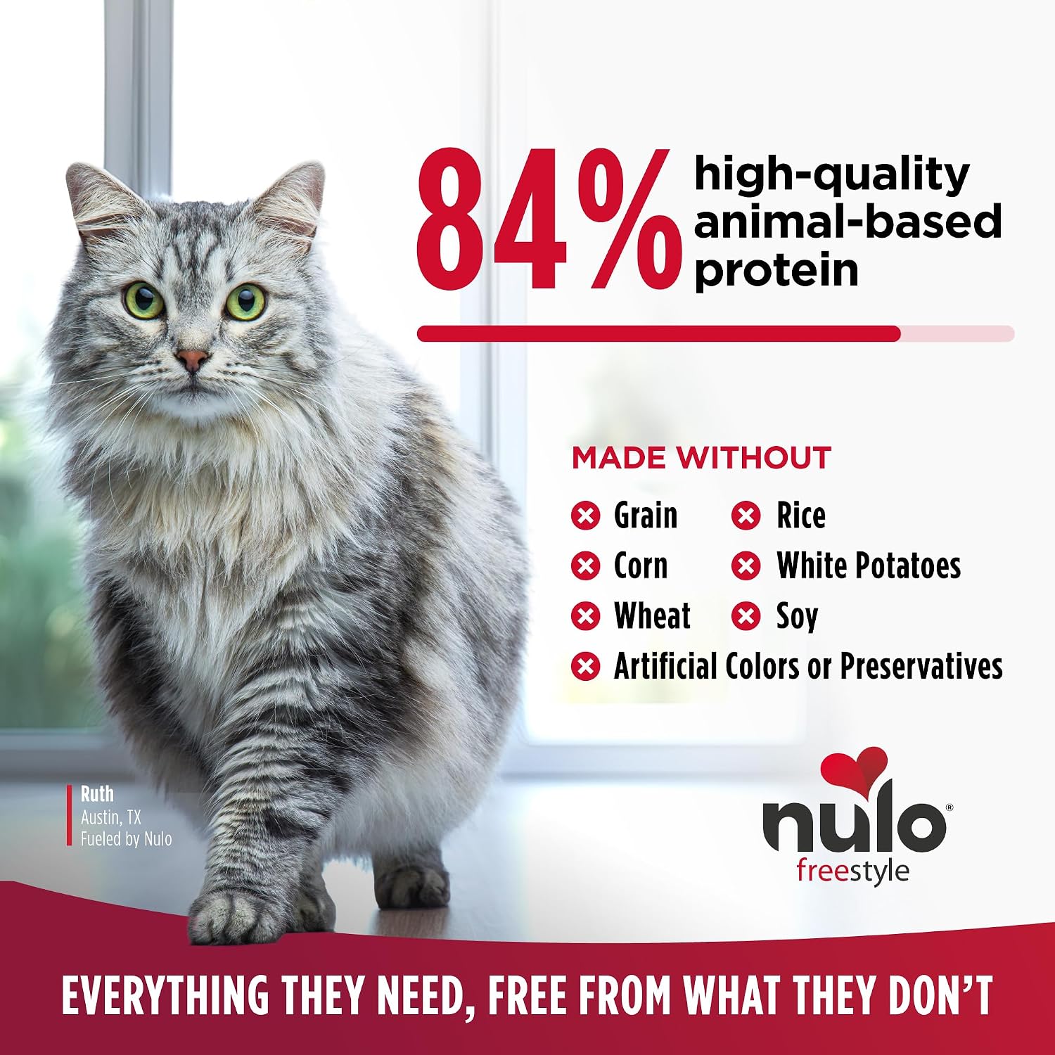 Nulo Freestyle Cat & Kitten Dry Food - Turkey & Duck Recipe, High Protein Grain Free Cat Food, Natural Kibble with Probiotics & Omega Fatty Acids