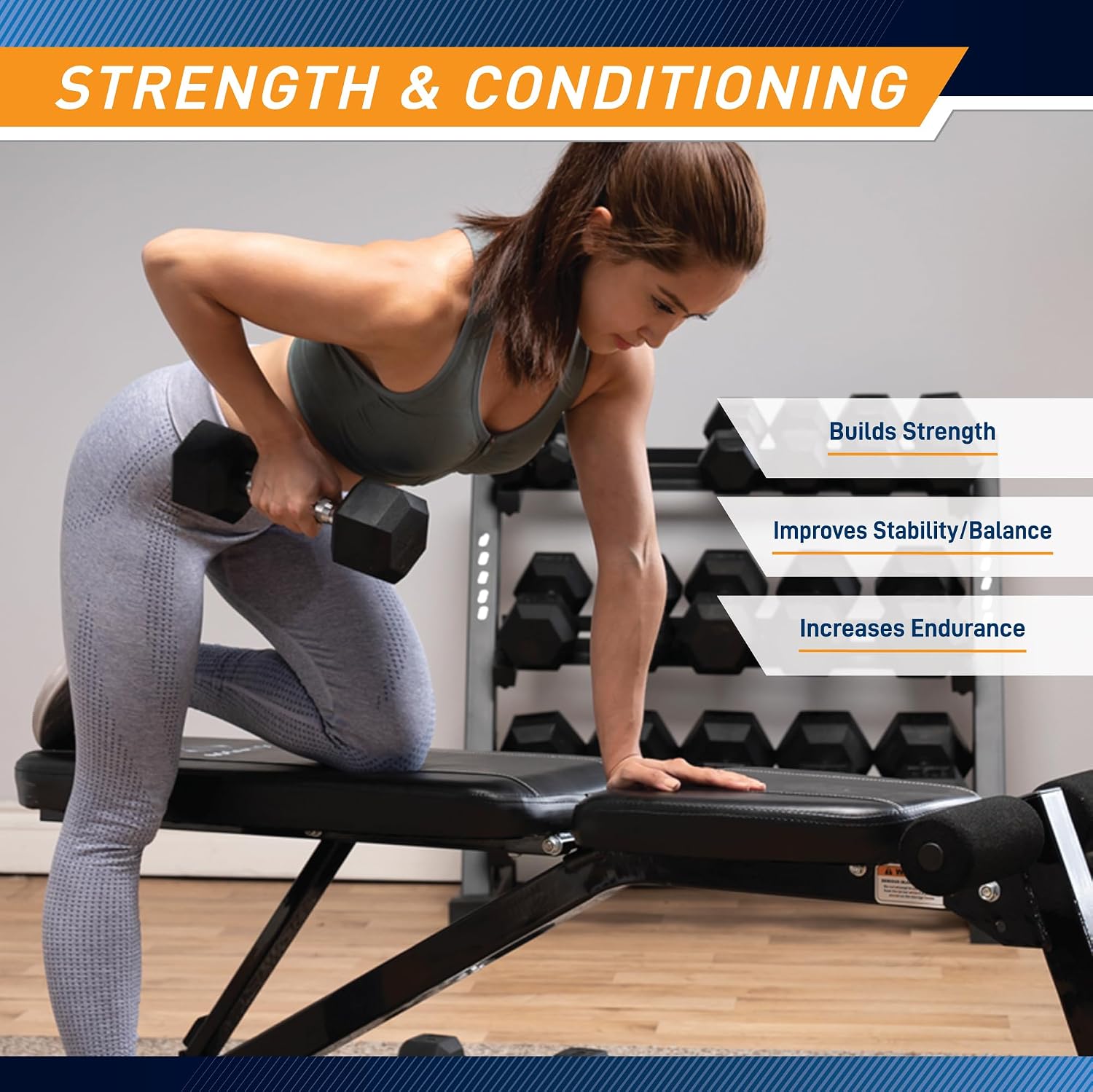 Marcy Classic Rubber Hex Dumbbell with Knurled Grip for Strength Training and Bodybuilding, 5lb - 50lb Single Dumbbell for Exercise & Fitness, Sold Individually