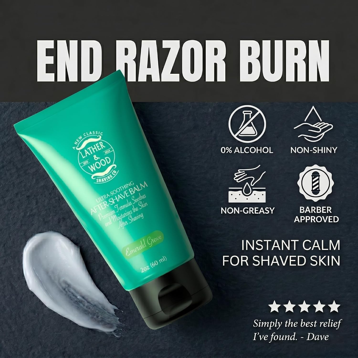 Best After-shave Balm, Sandalwood Scent, Premium Aftershave Lotion, Soothes and Moisturizes Face after shaving, Does Not Dry The Skin, Eliminates Razor Burn For A Silky Smooth Finish …