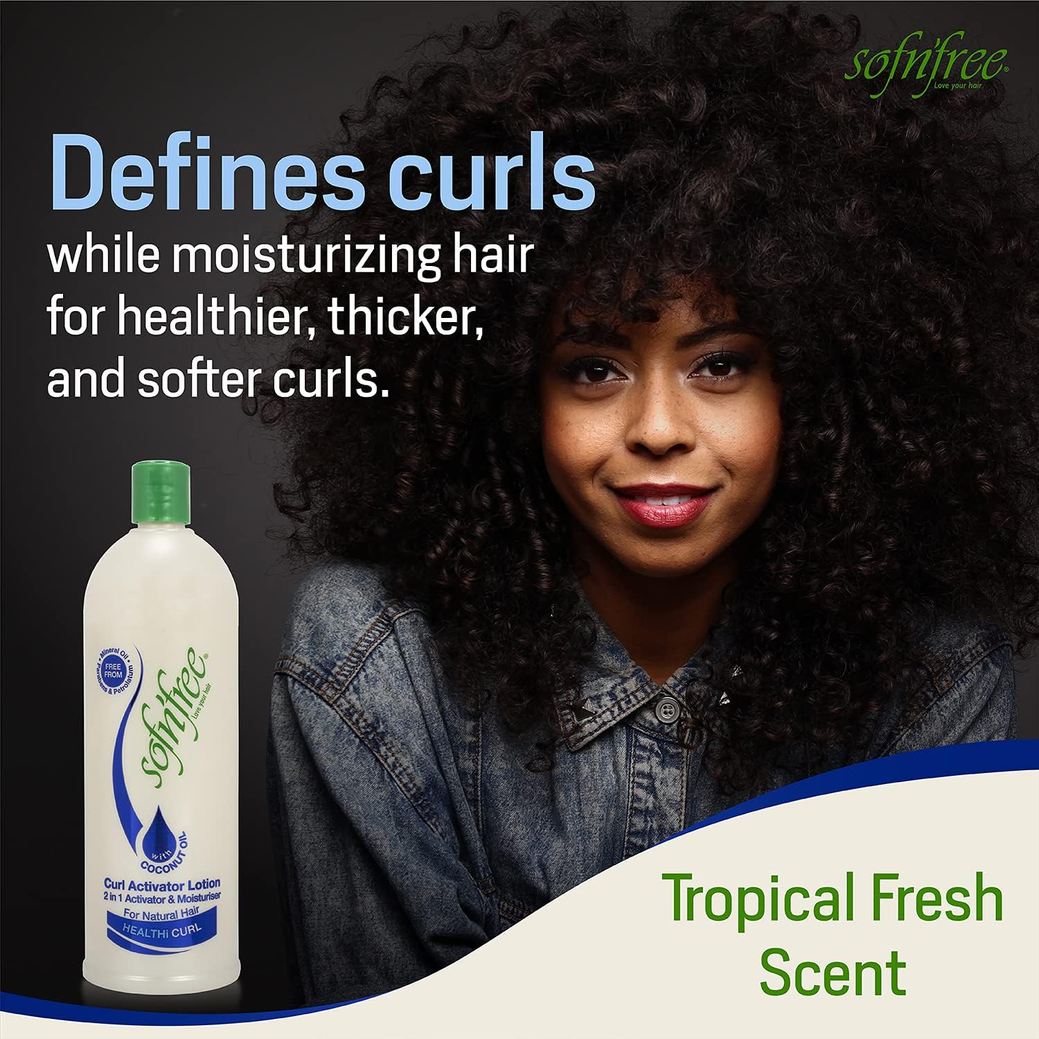 Sofn'free Moisturizer & Curl Activator Lotion - 25.35 fl oz | Defines waves, coils, and multicultural curls. Provides moisture, shine, and frizz control with a soft, flexible finish.