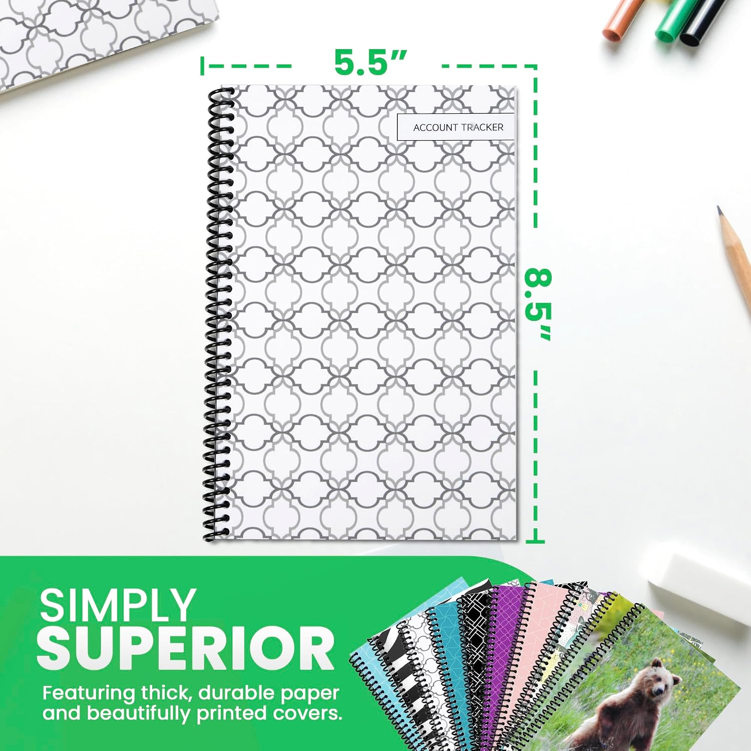 The Superior Register's Premium Check Book Register & Debit Card Ledger Notebook - Checking Account Register, Business Ledger, Cash Log & Expense Tracker - Standard Edition - 1 Pc, Teal