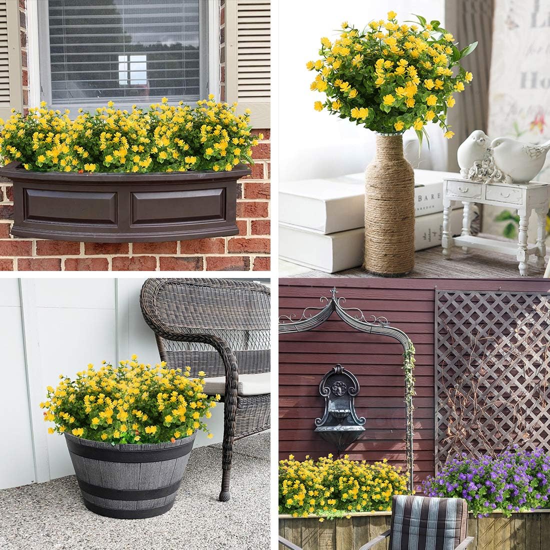 6 Bundles Artificial Flowers