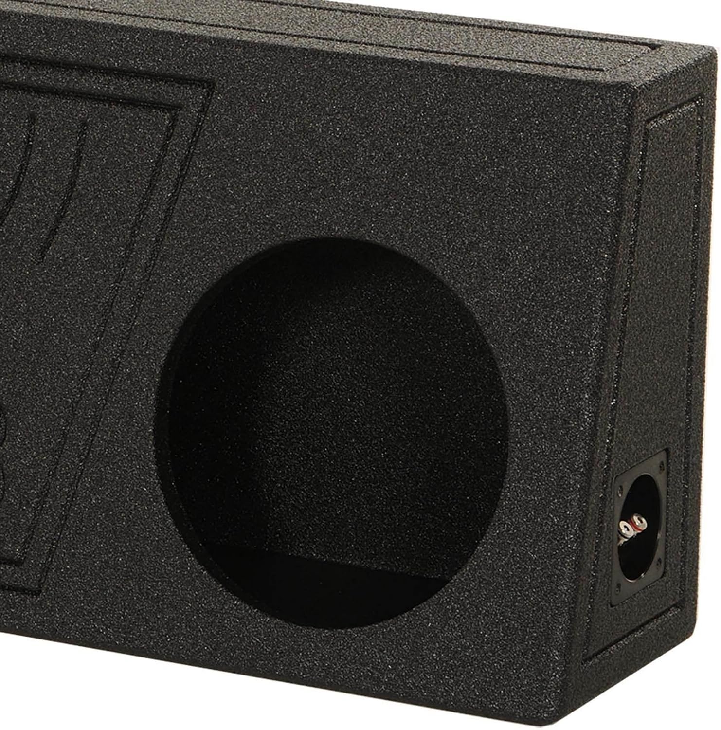 Q Power QBomb Single 12 Inch Vented Subwoofer Sub Box with Black Bedliner Spray