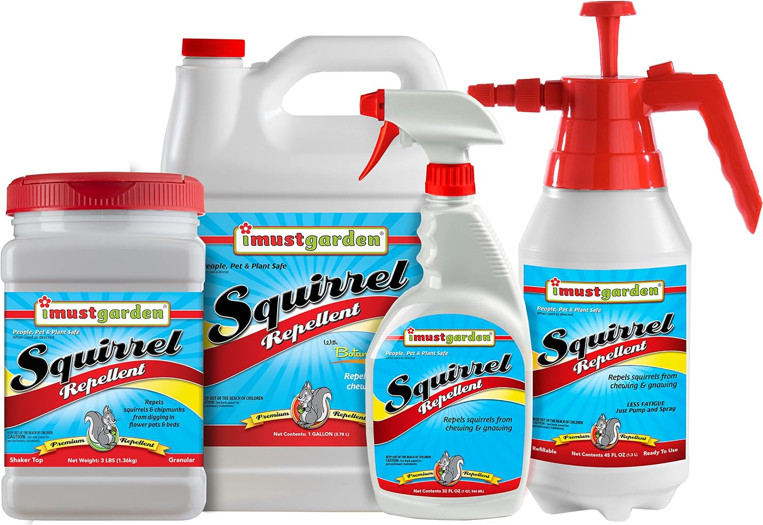 I Must Garden Squirrel Repellent: Stops Chewing on Plants/Furniture - 1 Gal
