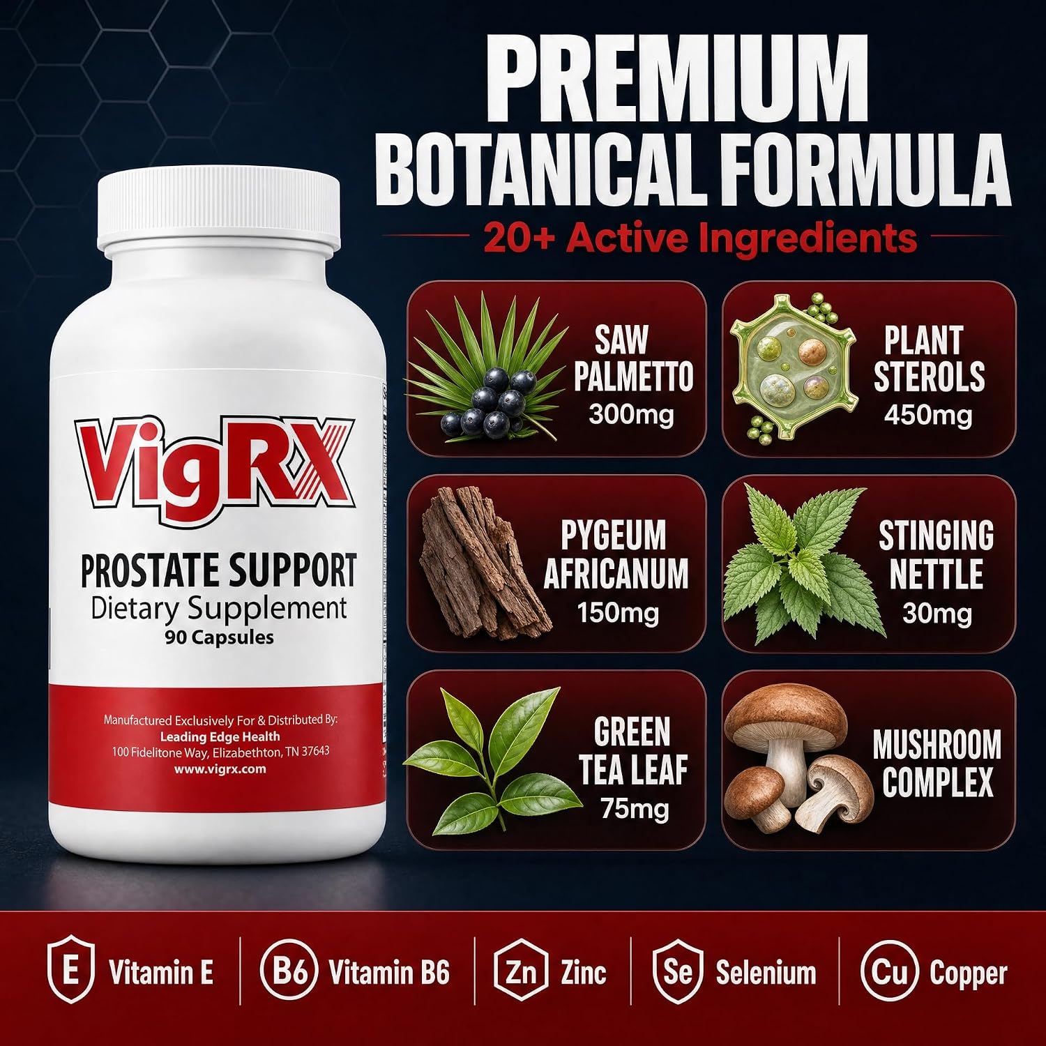 VigRX Prostate Support Supplement for Men - Advanced Saw Palmetto & Herbal Blend - Supports Healthy Urinary Flow